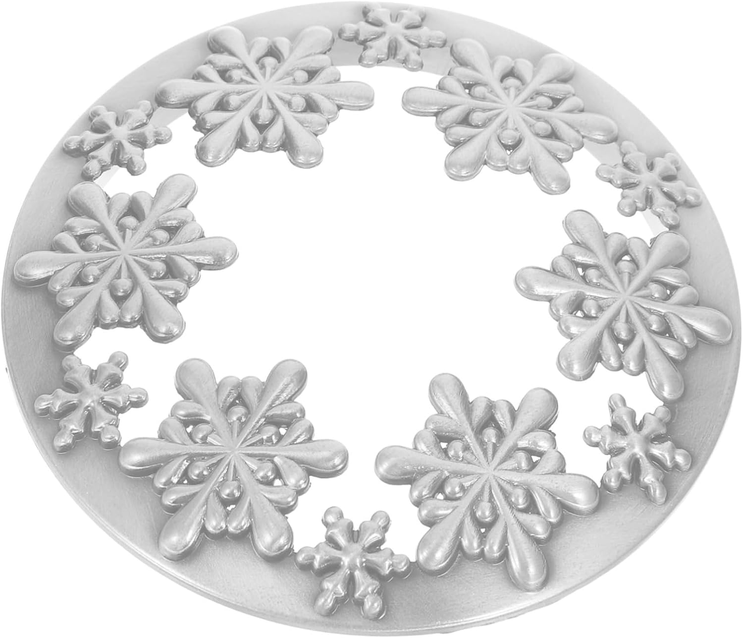 Sewroro Christmas Candle Jar Lid Snowflake Design Candle Holder Cover
