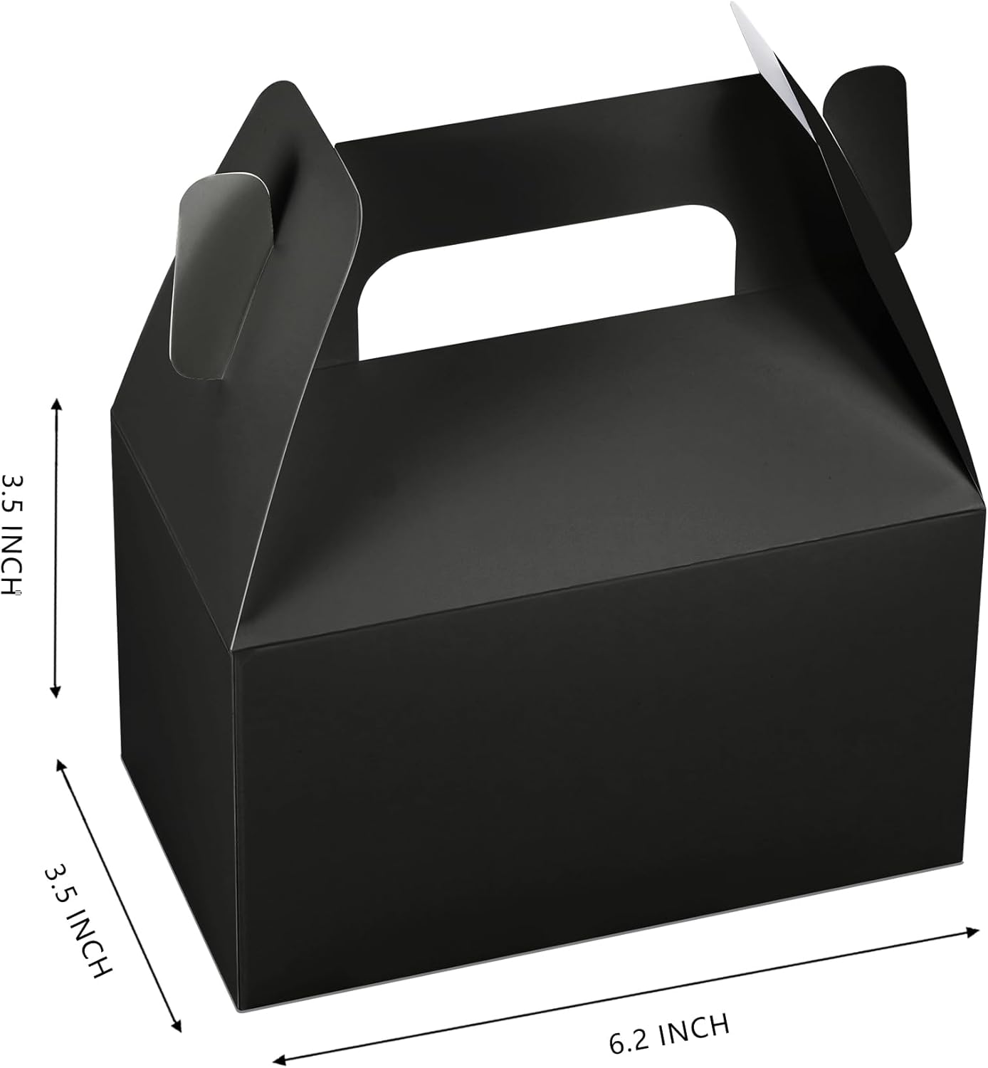 XAGLVV 24 Pcs Black Party Favor Box with Handles