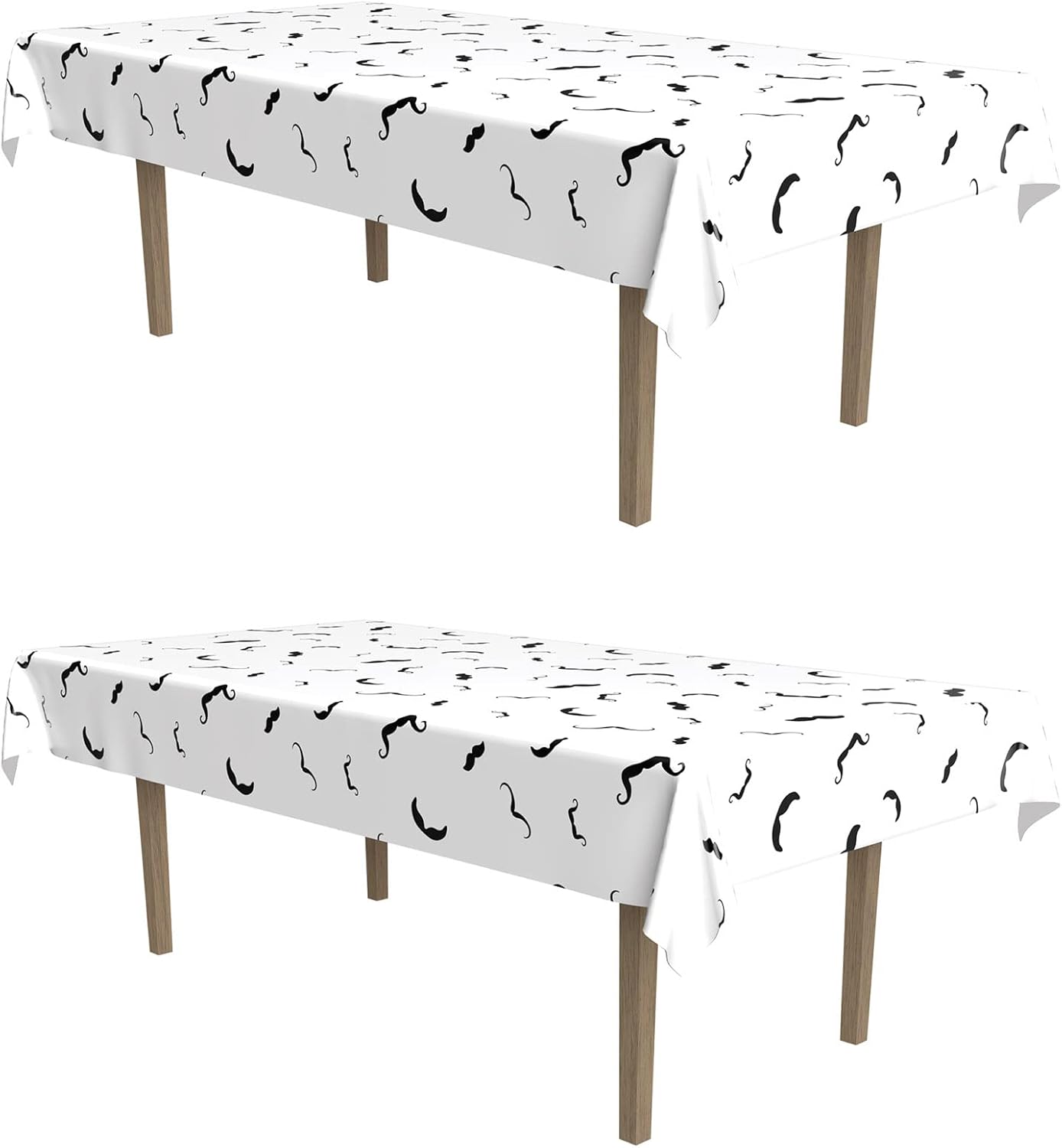 Beistle 2 Piece Plastic Moustache Table Covers