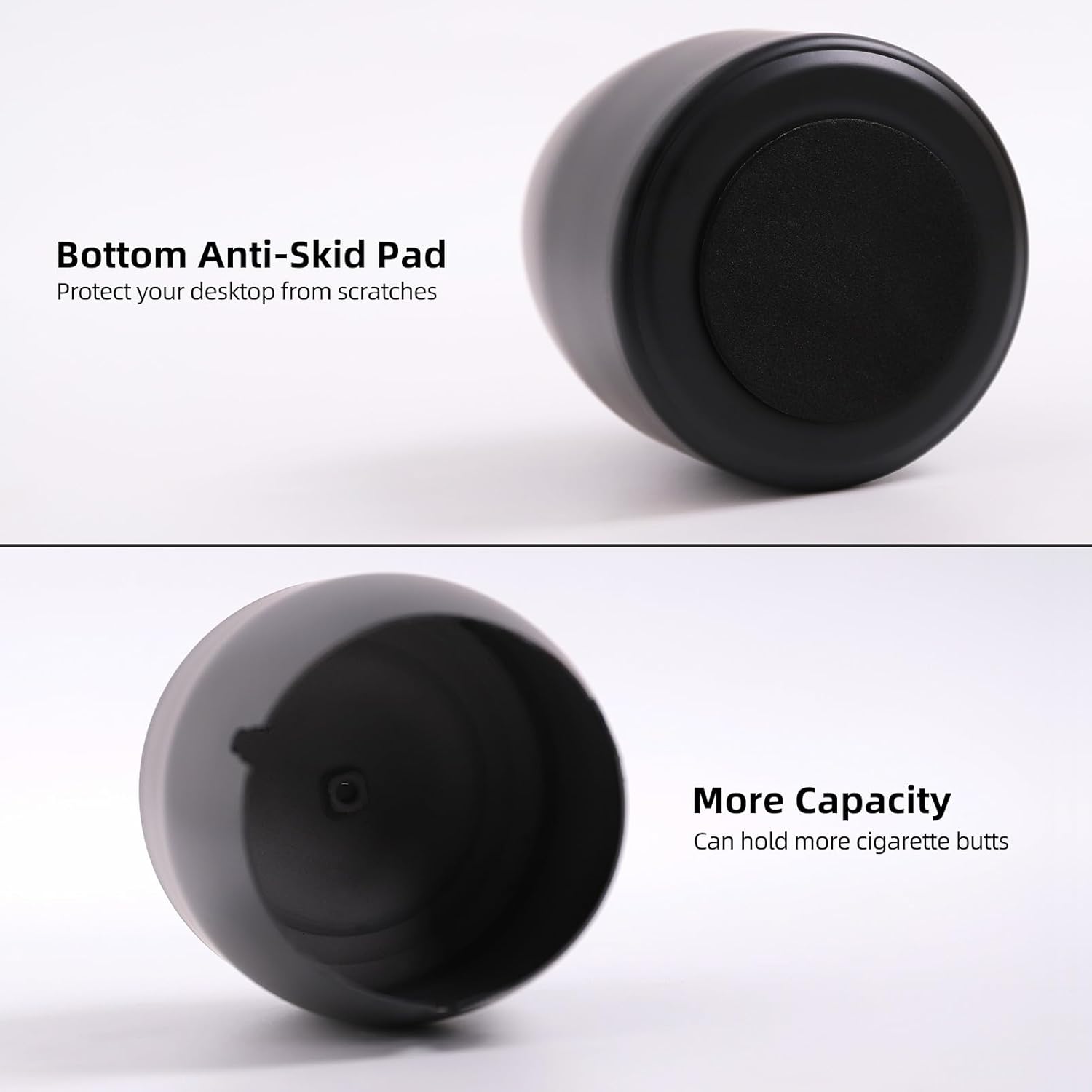 INONE Windproof Stainless Steel Ashtray with Lid