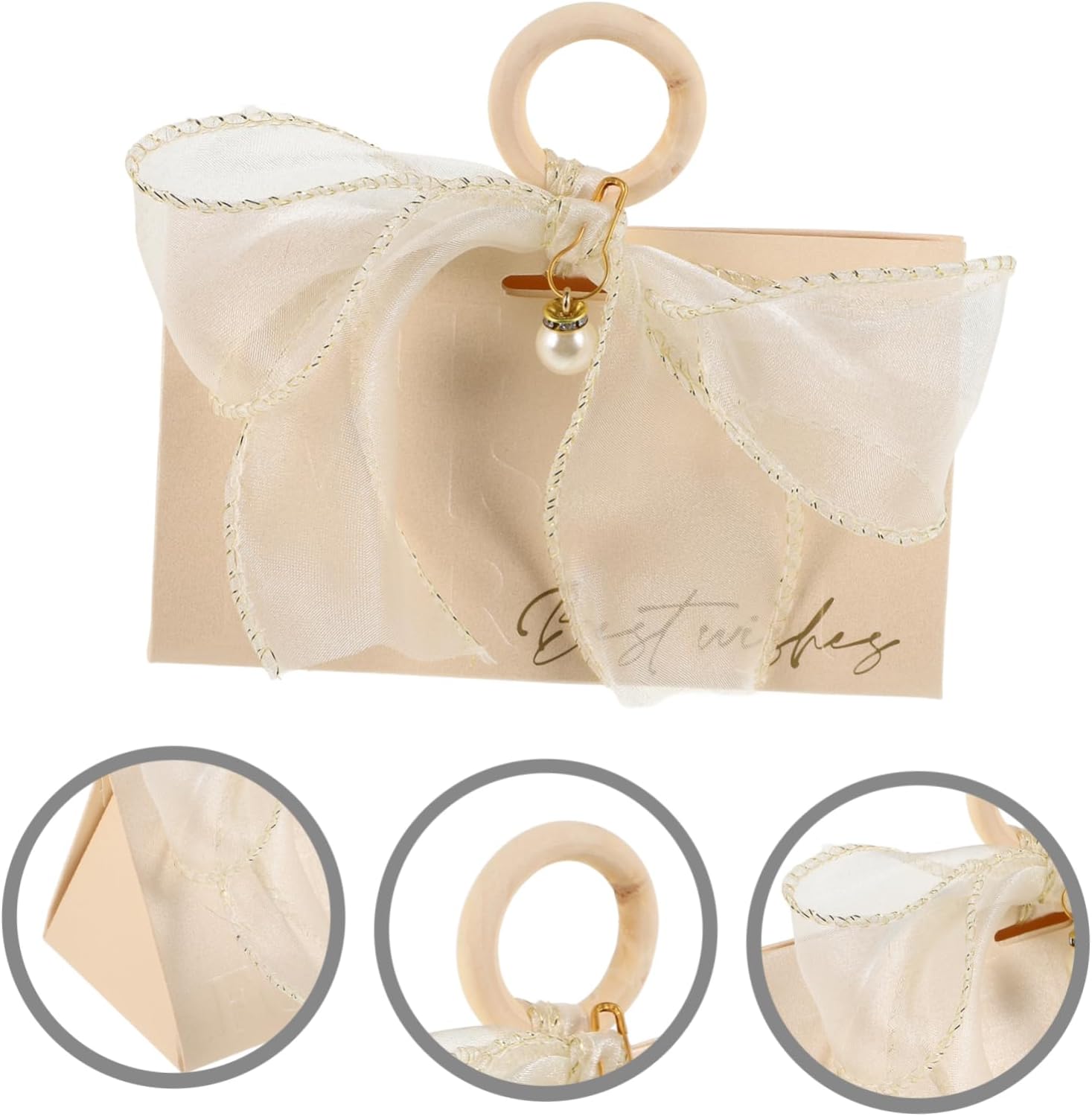 Minkissy 10pcs Wedding Favor Boxes with Handle and Ribbon
