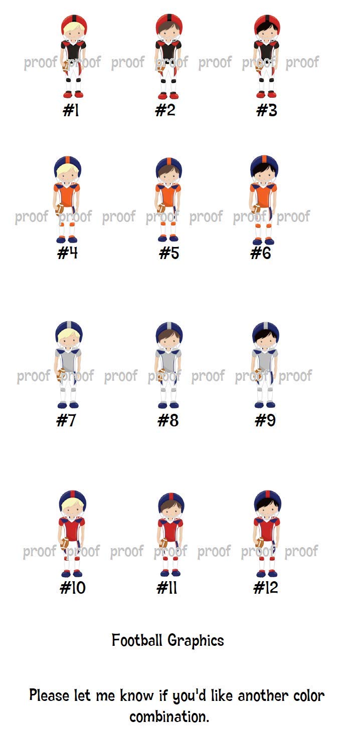 Personalized Glossy Football Party Favor Labels