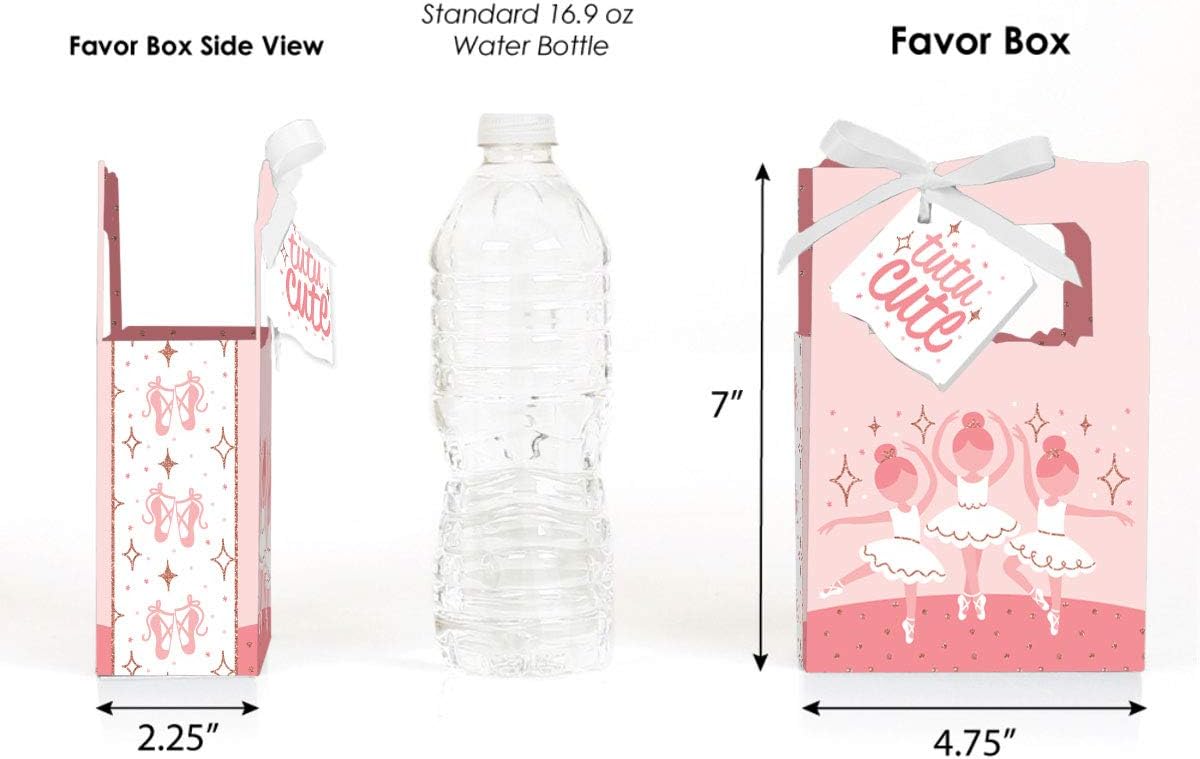 Big Dot of Happiness Tutu Ballerina Favor Boxes Set of 12