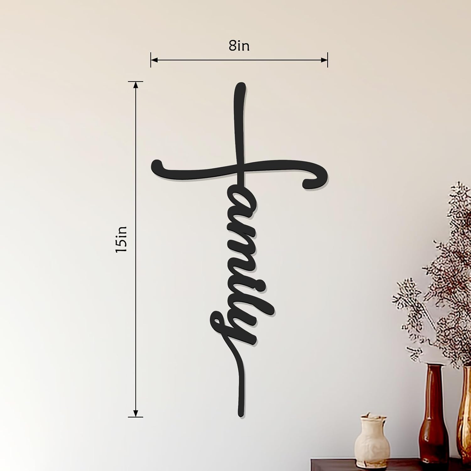 Bnesi Metal Wall Art 4-Piece Set Love Faith Family Hope