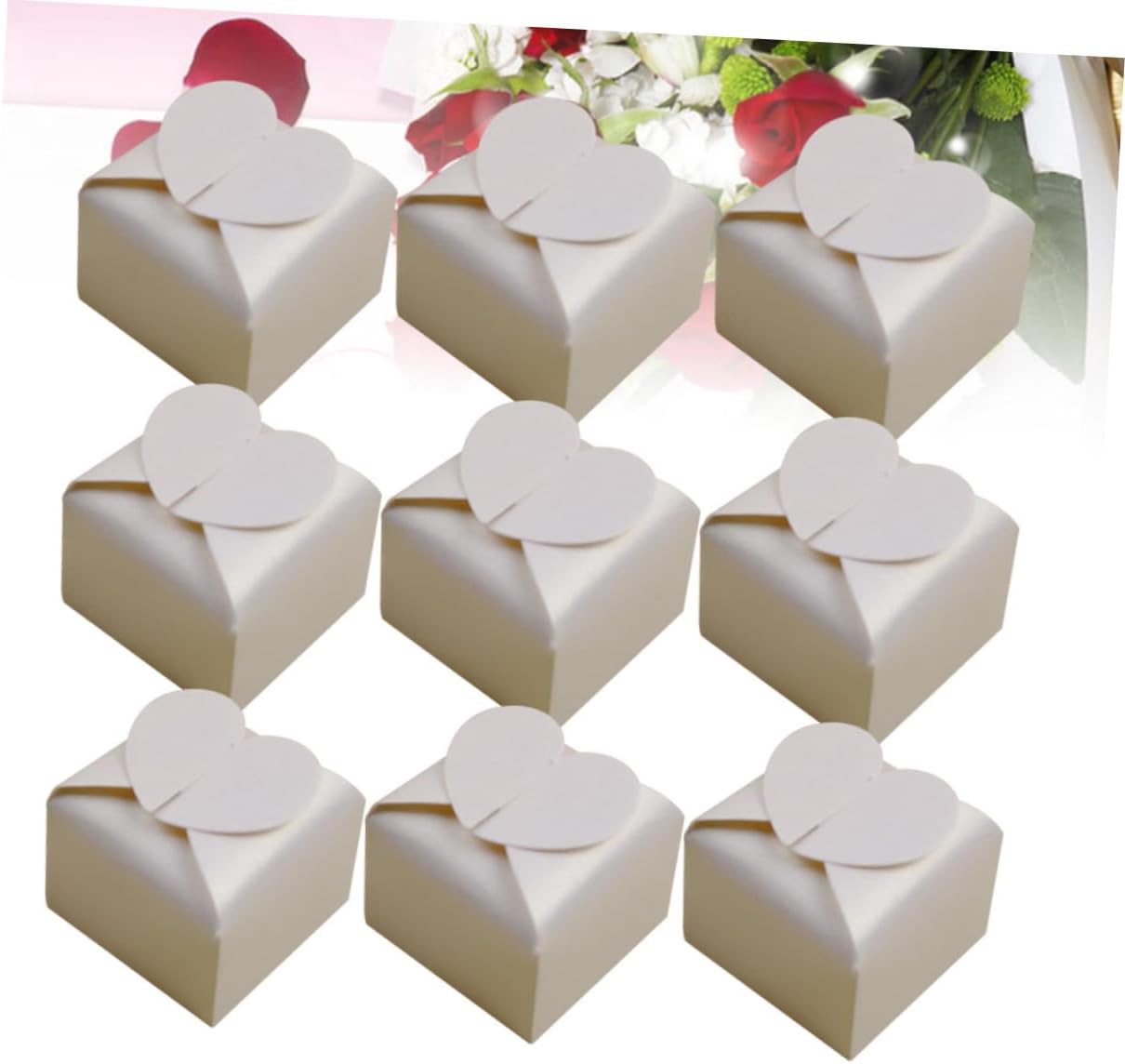 FRCOLOR 50pcs Heart Shaped Candy Boxes for Celebrations