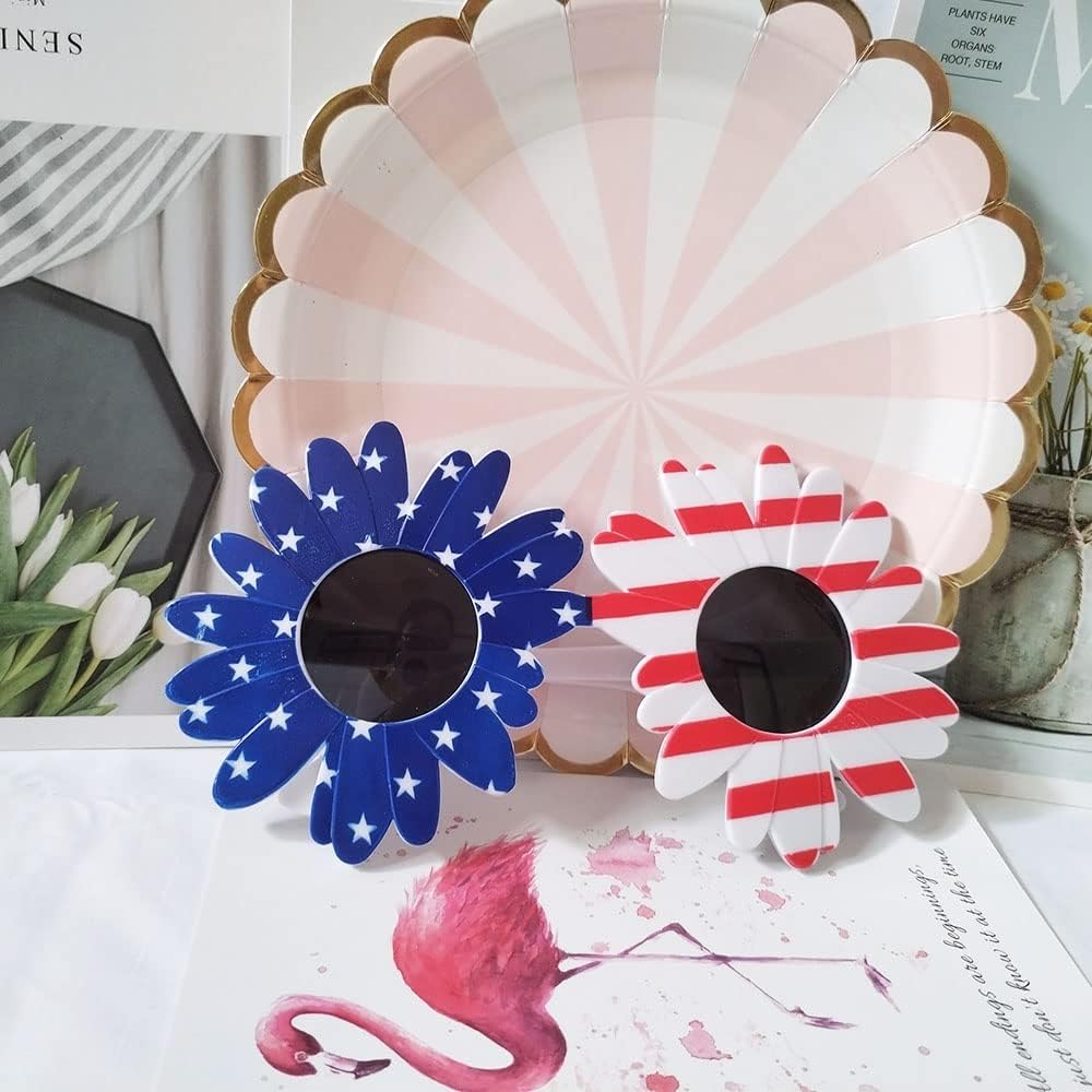 American Flag 8pcs Patriotic Sunglasses Party Favors