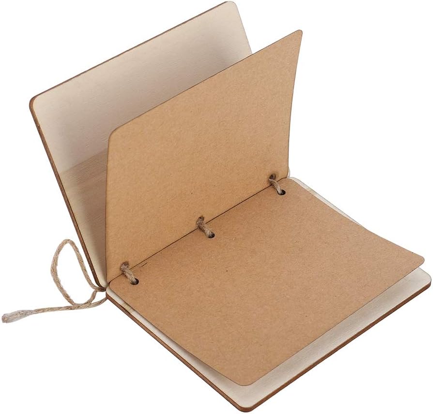 2pcs Vow Booklets with Hemp Rope for Wedding Ceremony