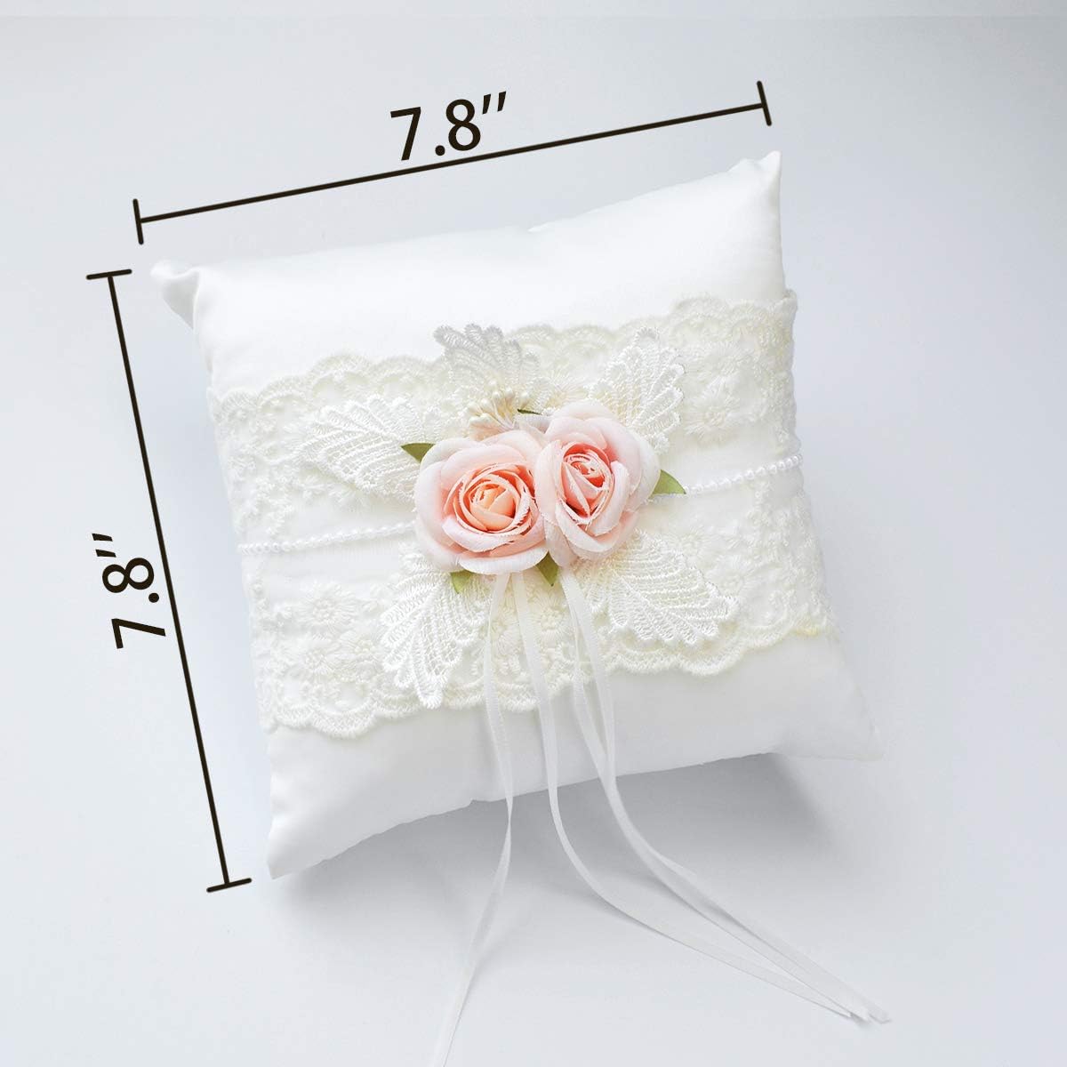 Flower Girl Basket and Ring Bear Pillow Set - Ivory
