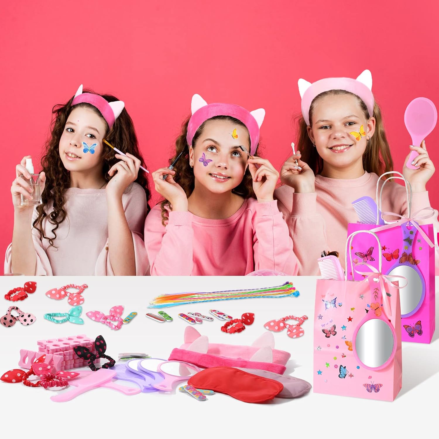 Pinkunn 264 Pcs Spa Party Supplies for Girls