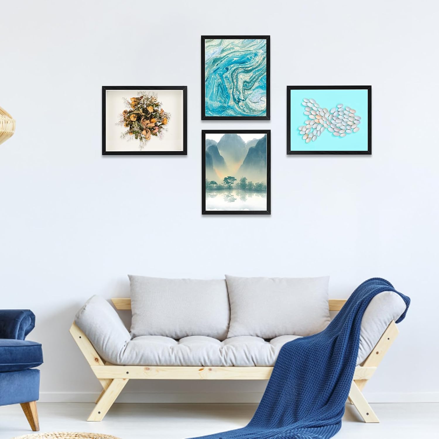 4 Pack 8x10 Shadow Box Frame with Adhesive Tape
