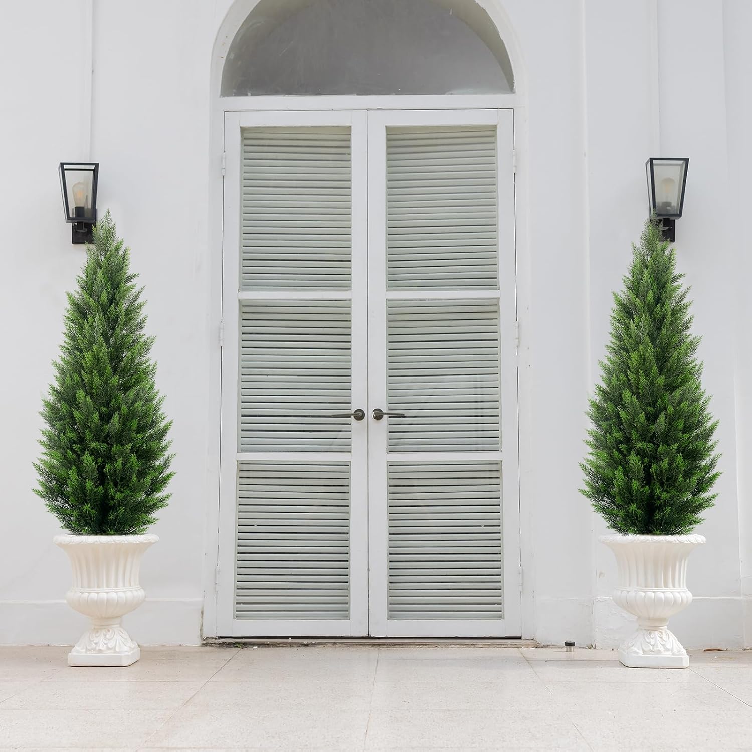 Realistic Artificial Cedar Topiary Trees 5FT 2 Sets