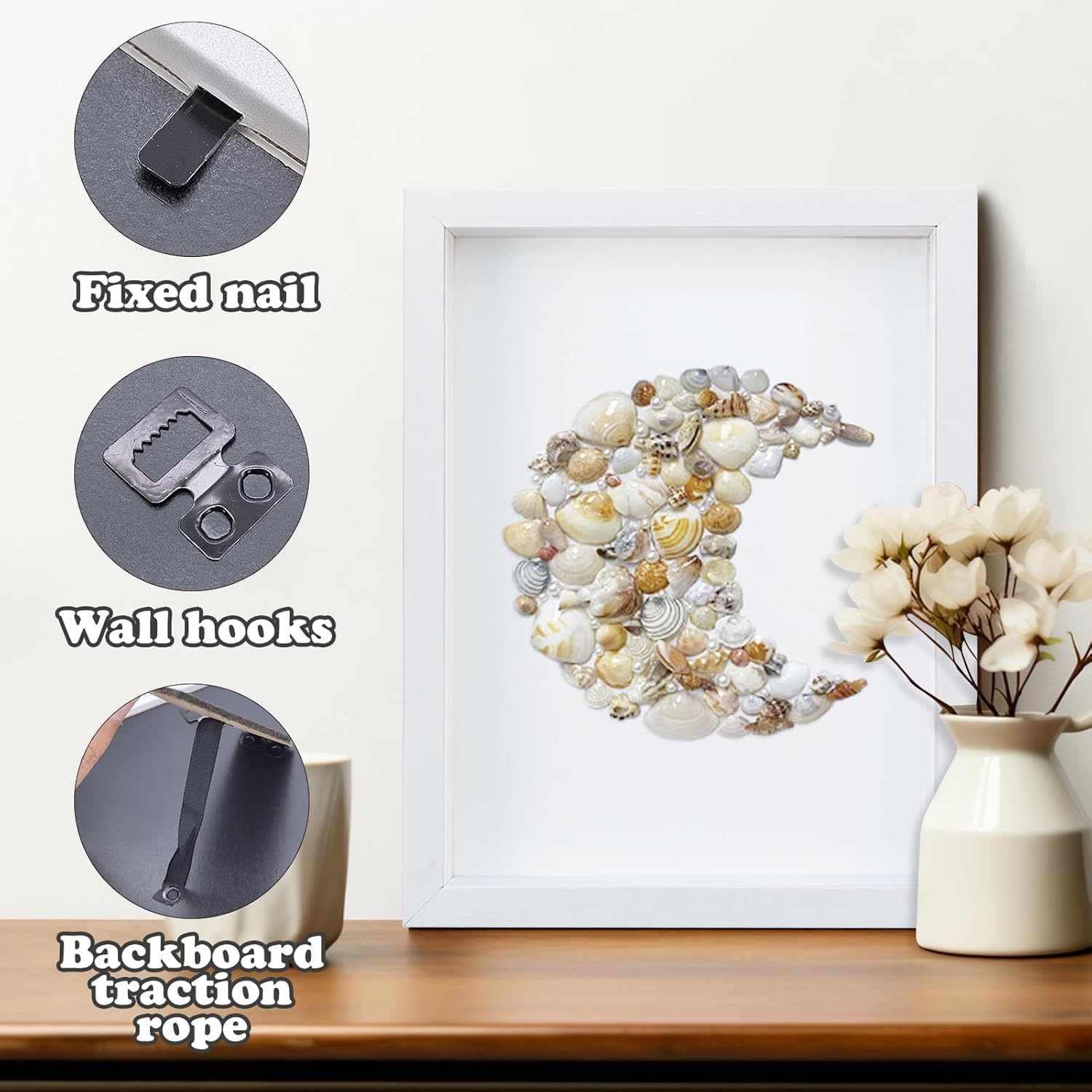 FuninCrea 8x10 Inch Shadow Box Frame Brown