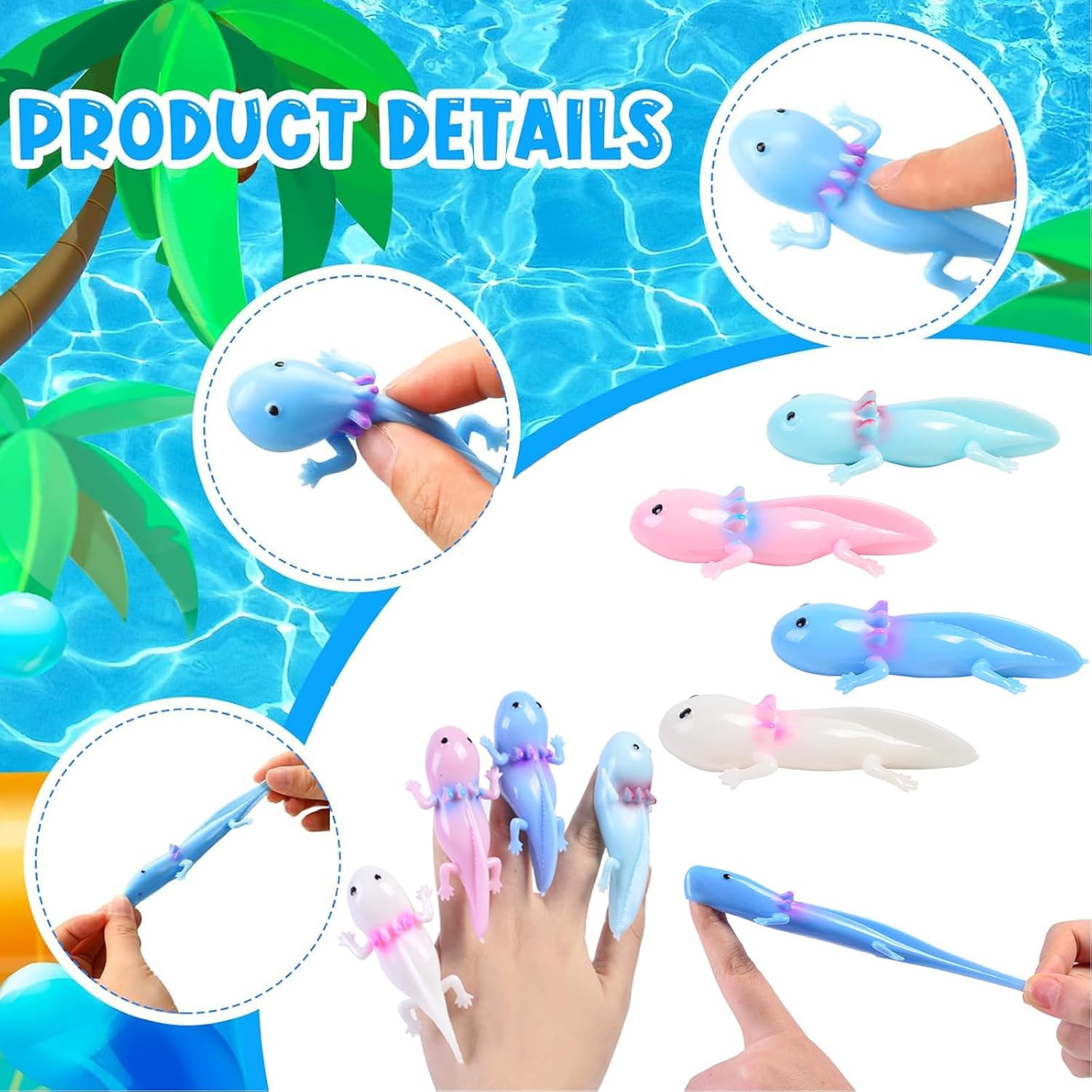 108 PCS Axolotl Party Favors Pack for Kids