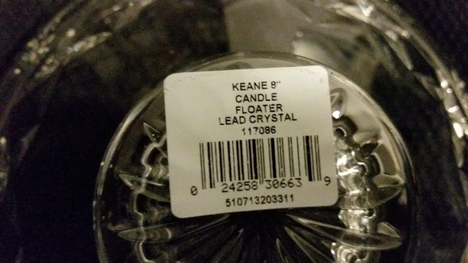 Waterford Nib Crystal 8 Inch Candle Floater