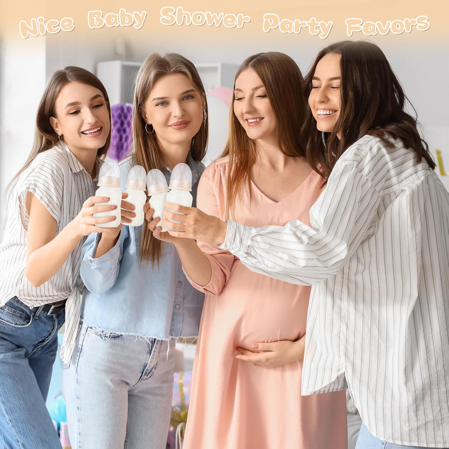 48 Pcs Baby Shower Favors Mini Bottle Gift Set
