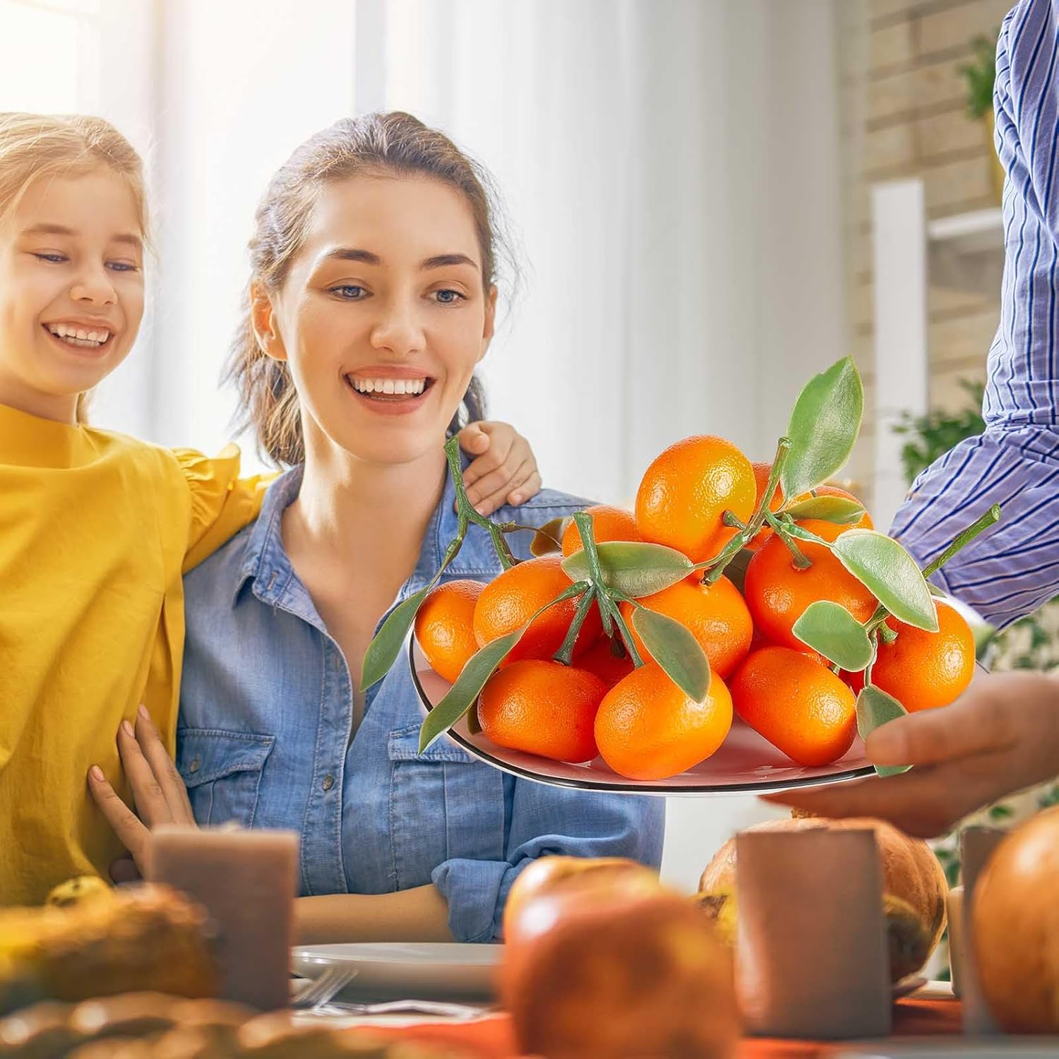 WILLBOND Artificial Mini Orange Decor Set of 30