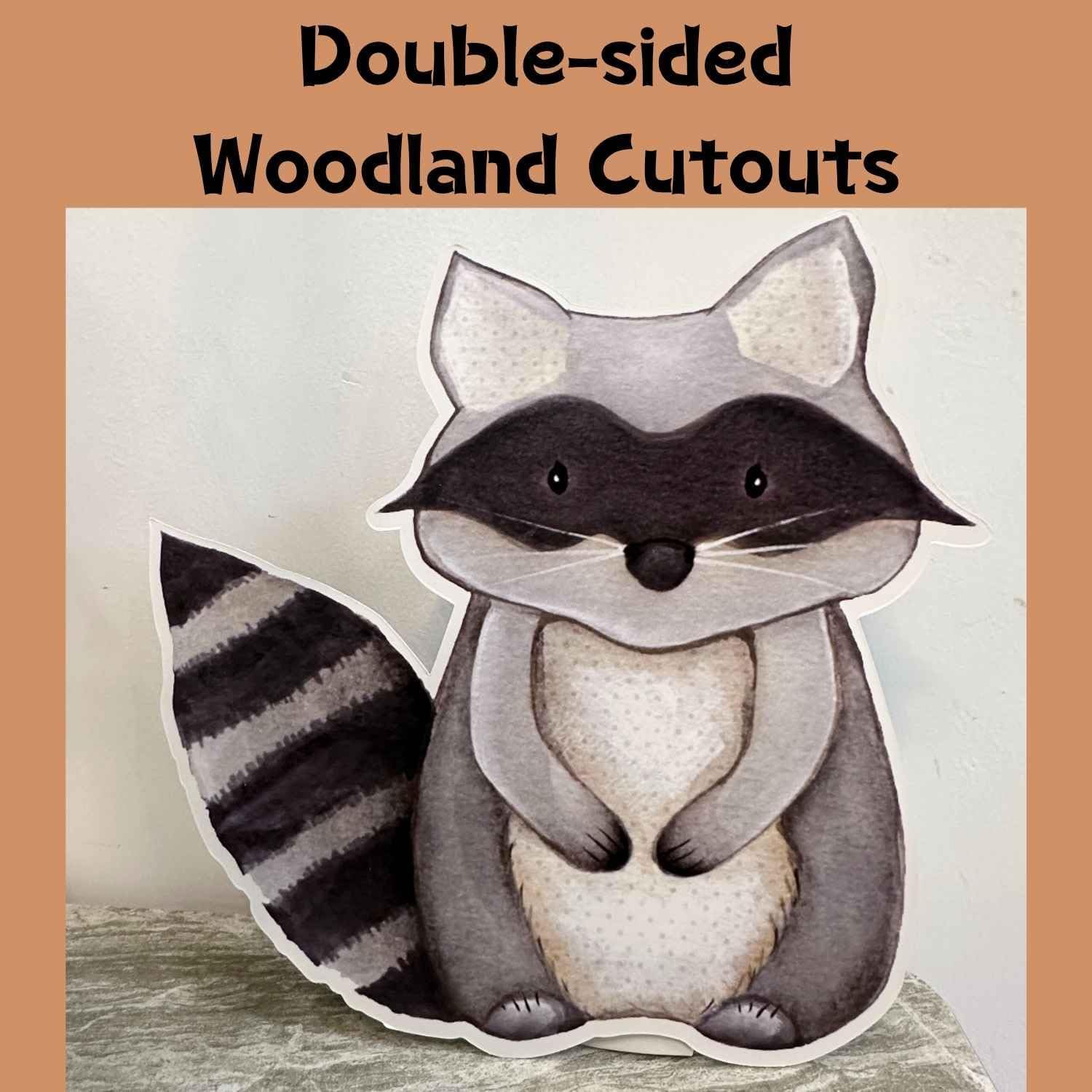 12 inch Woodland Cutouts with Stand 6 PCS
