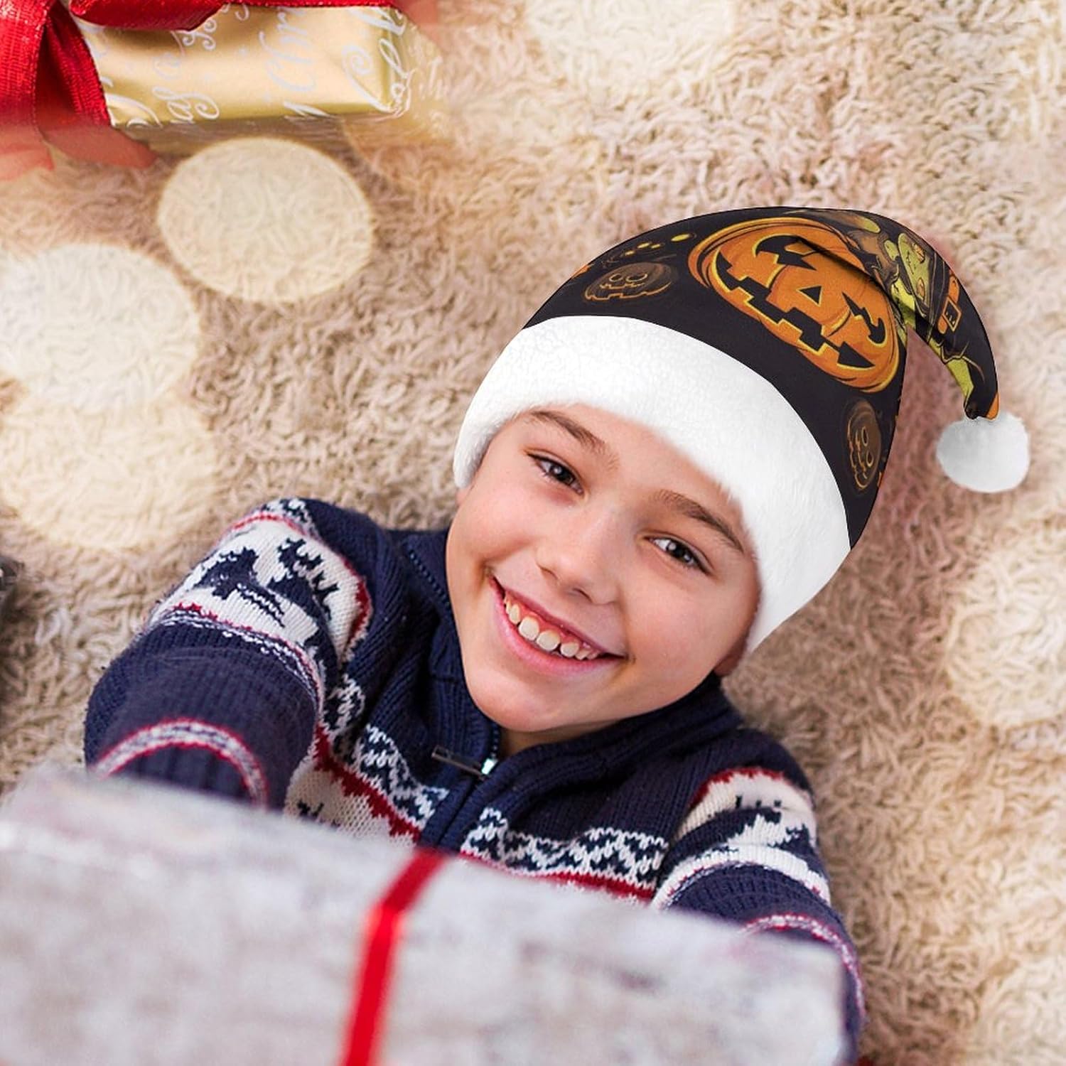 Santa Hat Halloween Pumpkin Christmas Party Headwear