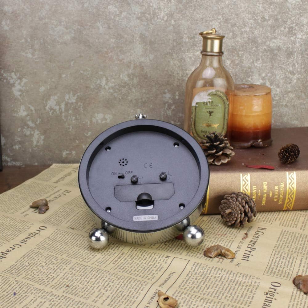 JUSTUP Vintage Table Clock Silver