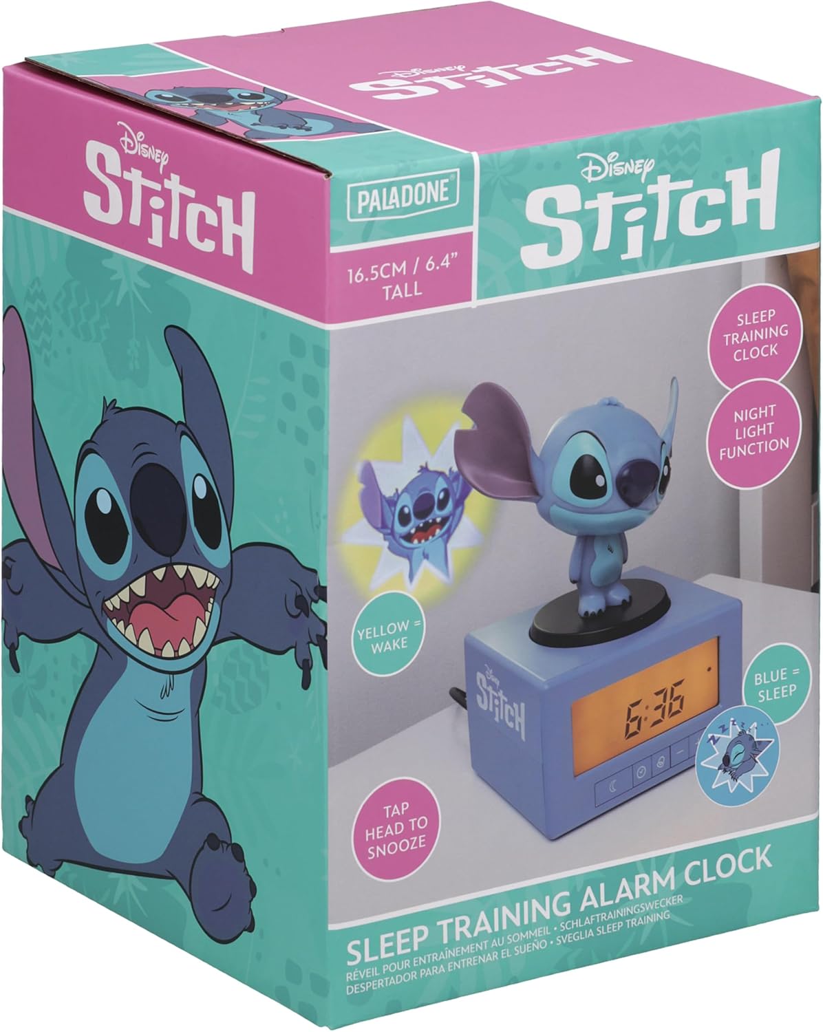 Disney Stitch Sleep Training Alarm Clock with Night Light