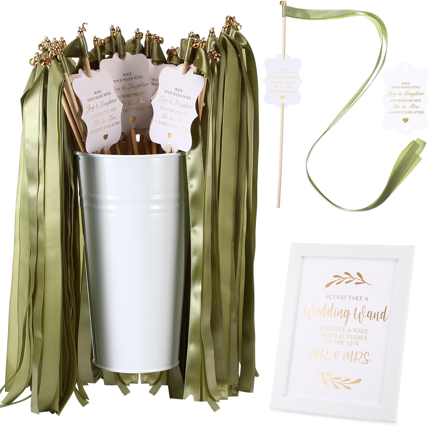 Baderke 103 Pcs Wedding Wands with Bells Set