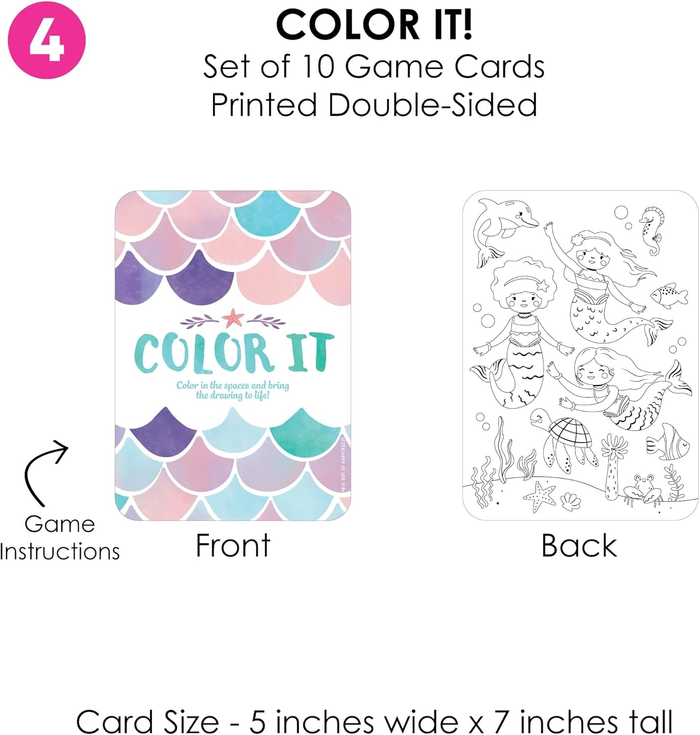 Big Dot of Happiness Mermaid Party Games Bundle