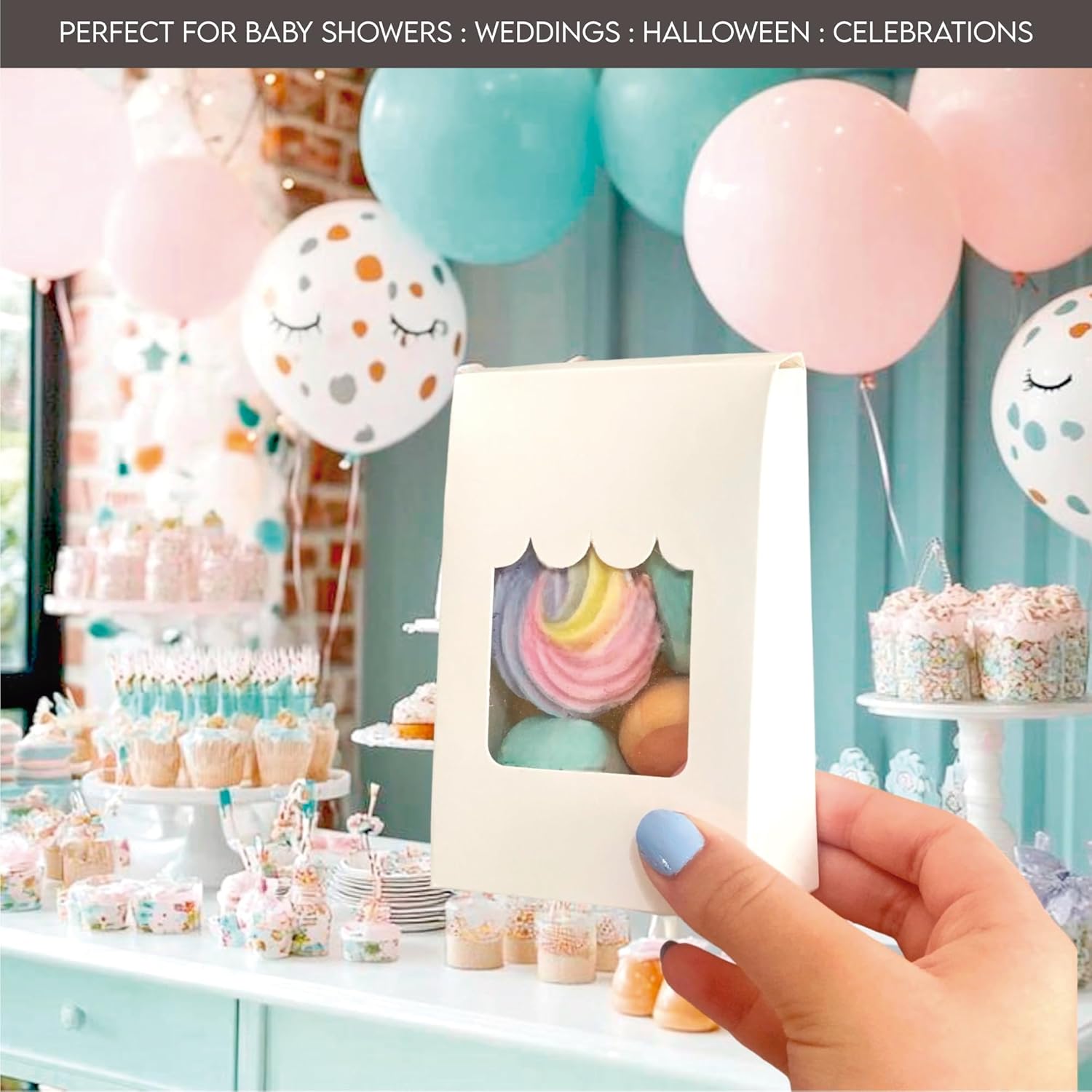 VASSAPACK 36 Pcs Party Favor Boxes with Clear Window