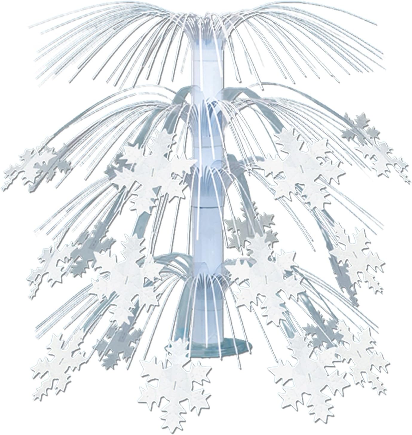 Beistle 20550 Snowflake Cascade Centerpiece White 18