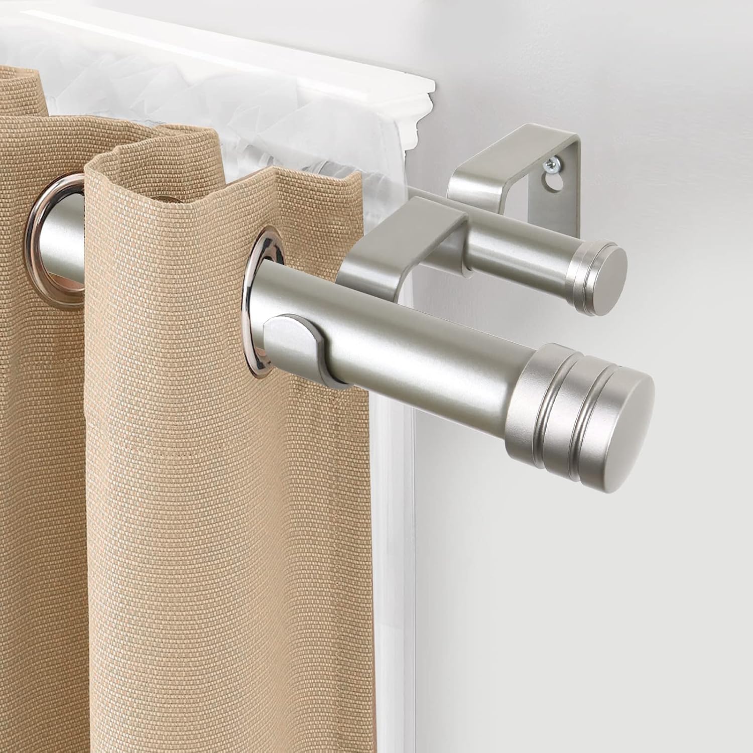 TONIAL 1 Inch Heavy Duty Double Curtain Rods