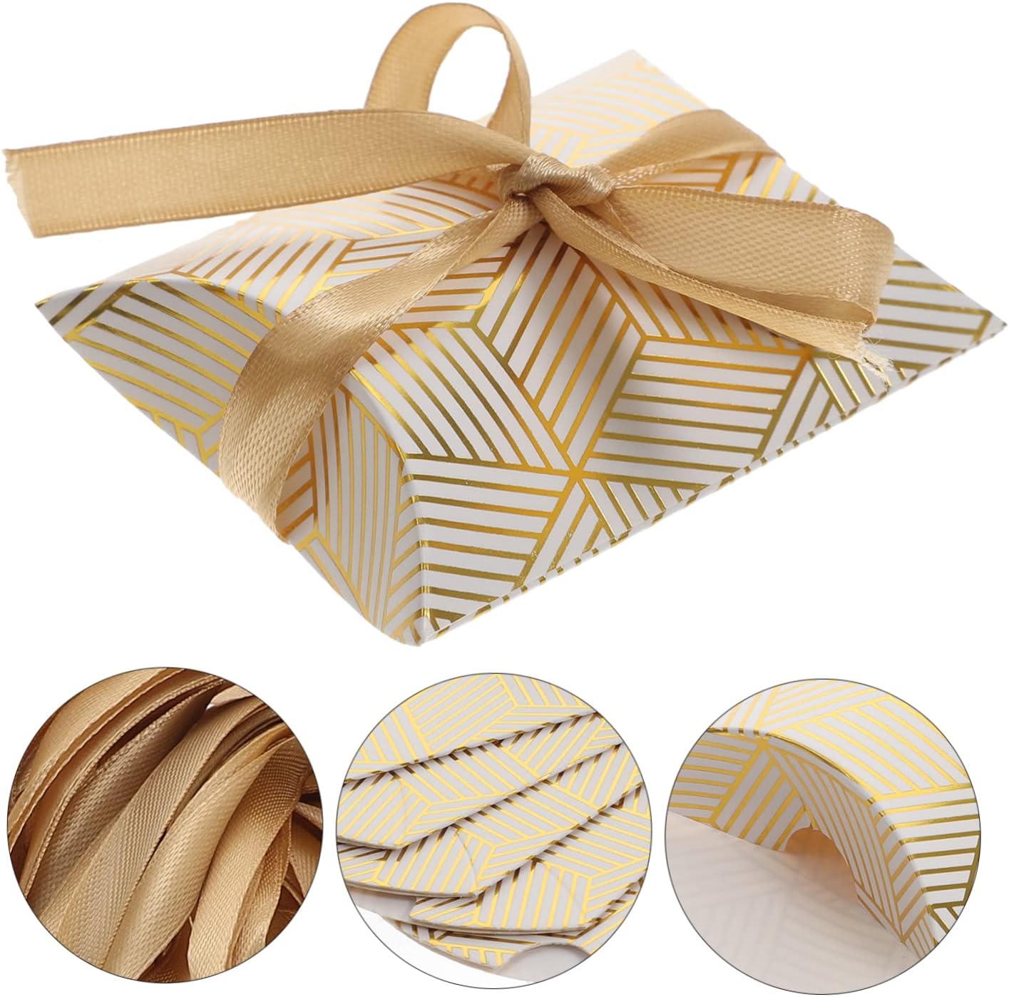 SECFOU 50PCS Small Pillow Shaped Candy Boxes