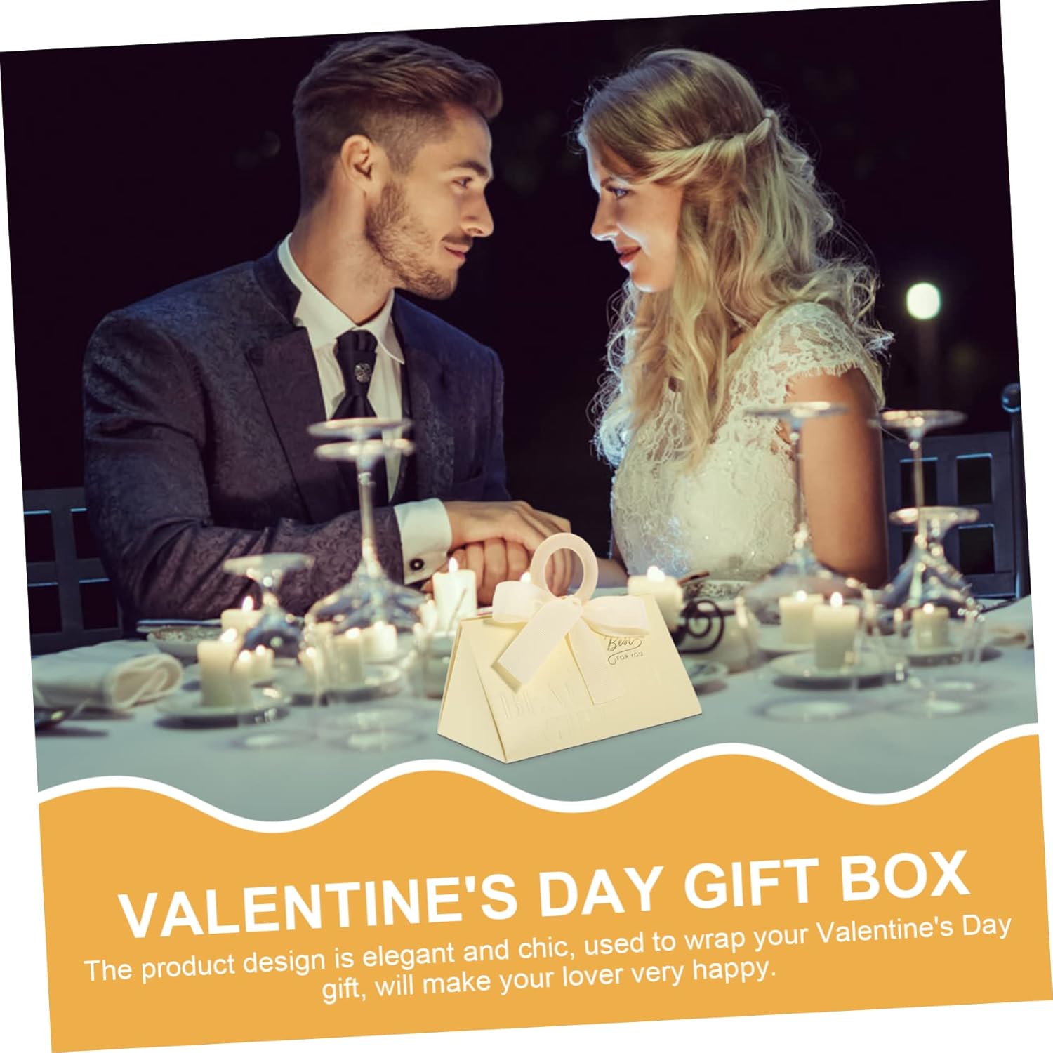Anneome Elegant Wedding Candy Boxes 20 Pack Snack Boxes Bowknot Design