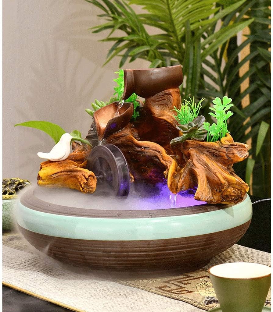 3 Tier Resin Fountain with Atomizing Humidifier and Automatic Pump