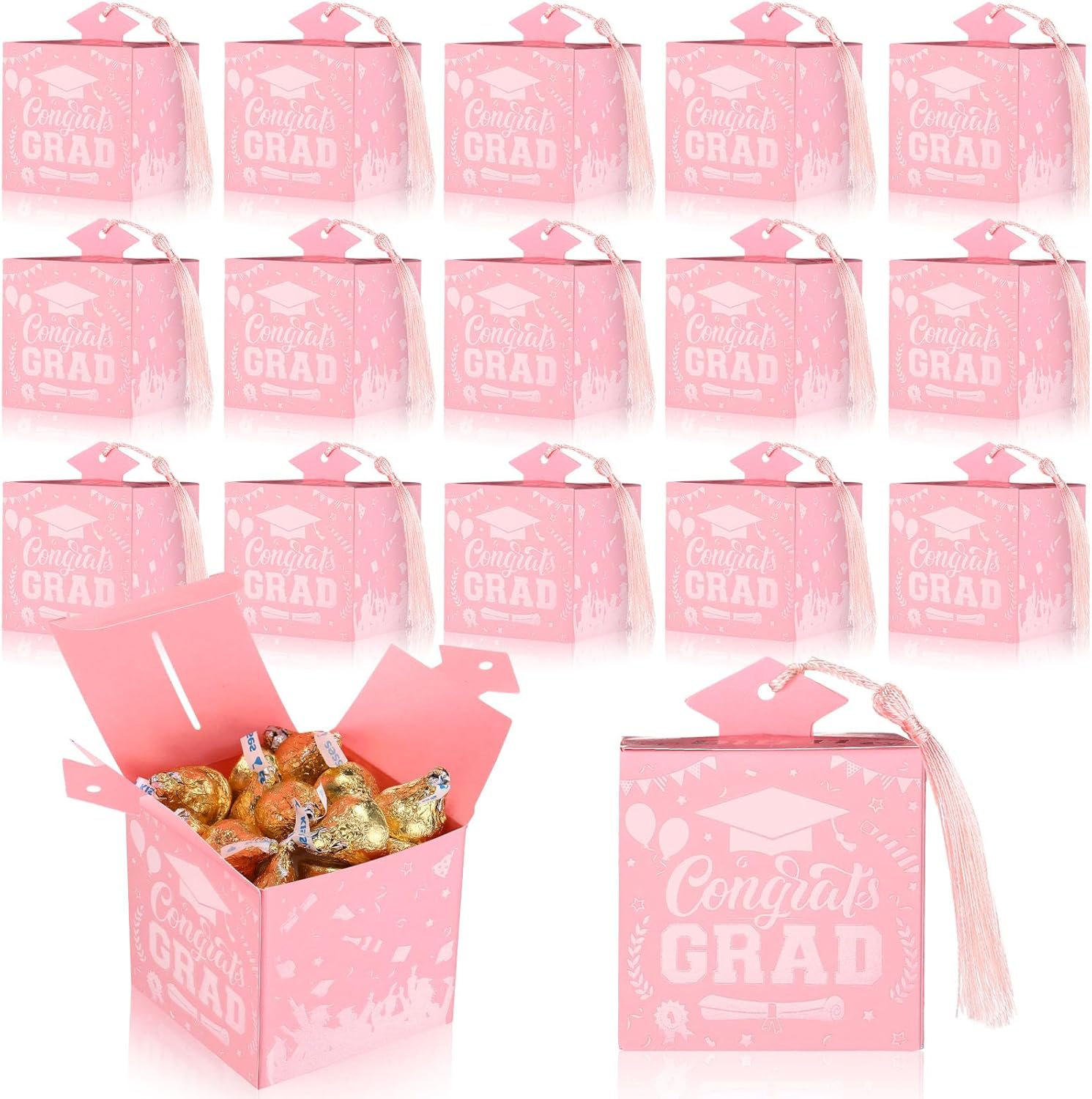 Tenceur 30 Pcs Graduation Cap Party Favor Box Set 1