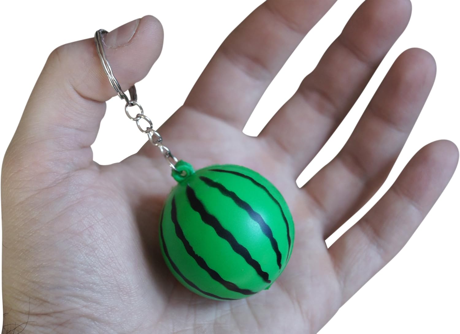 Green Watermelon Keychains 12-Piece Party Favors