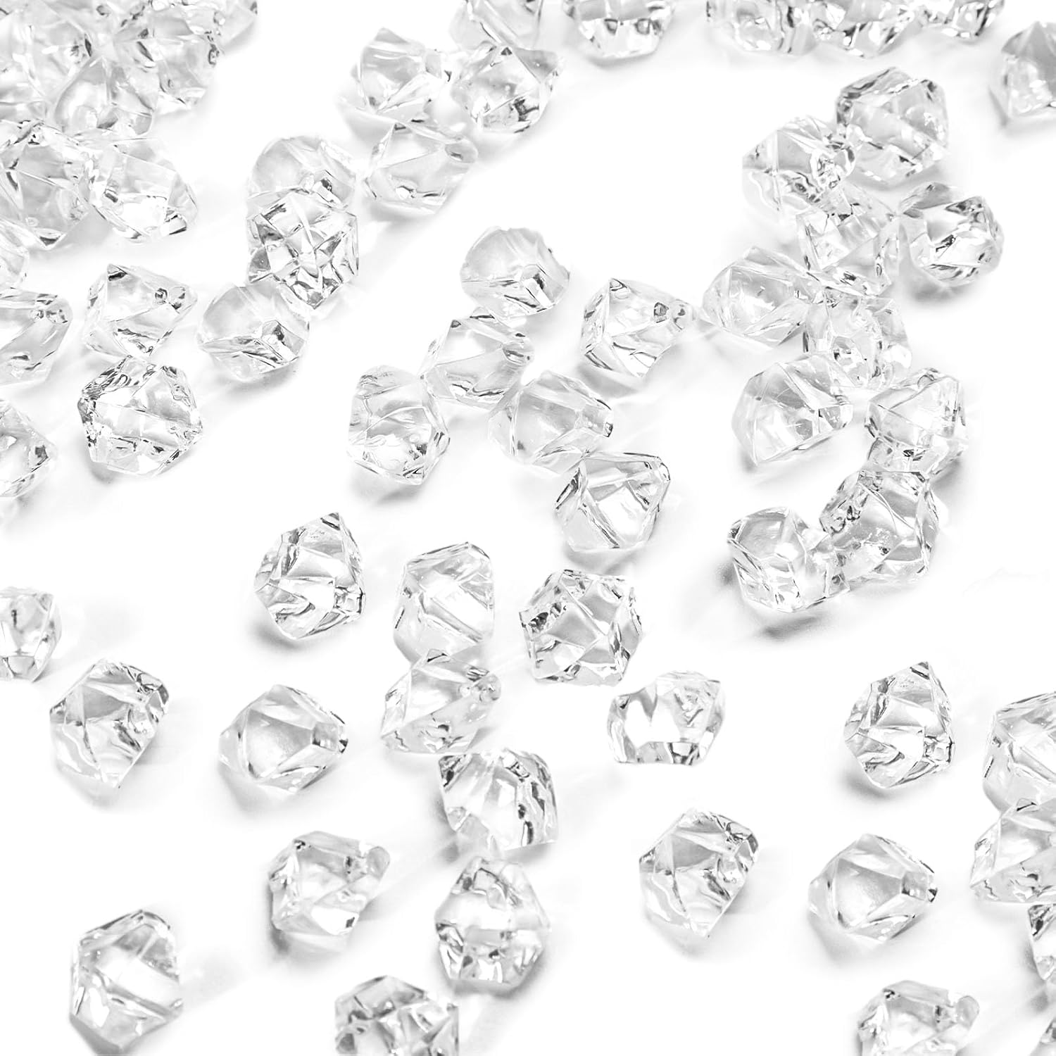 DomeStar 1050PCS Clear Acrylic Ice Rocks Vase Decor