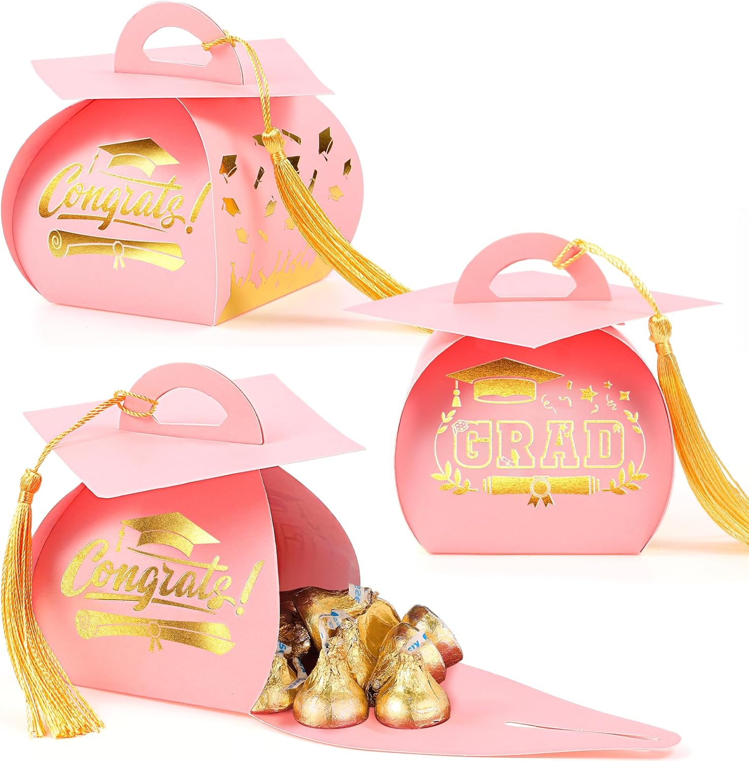 Spakon 30 Pcs Graduation Cap Party Favors Box Set