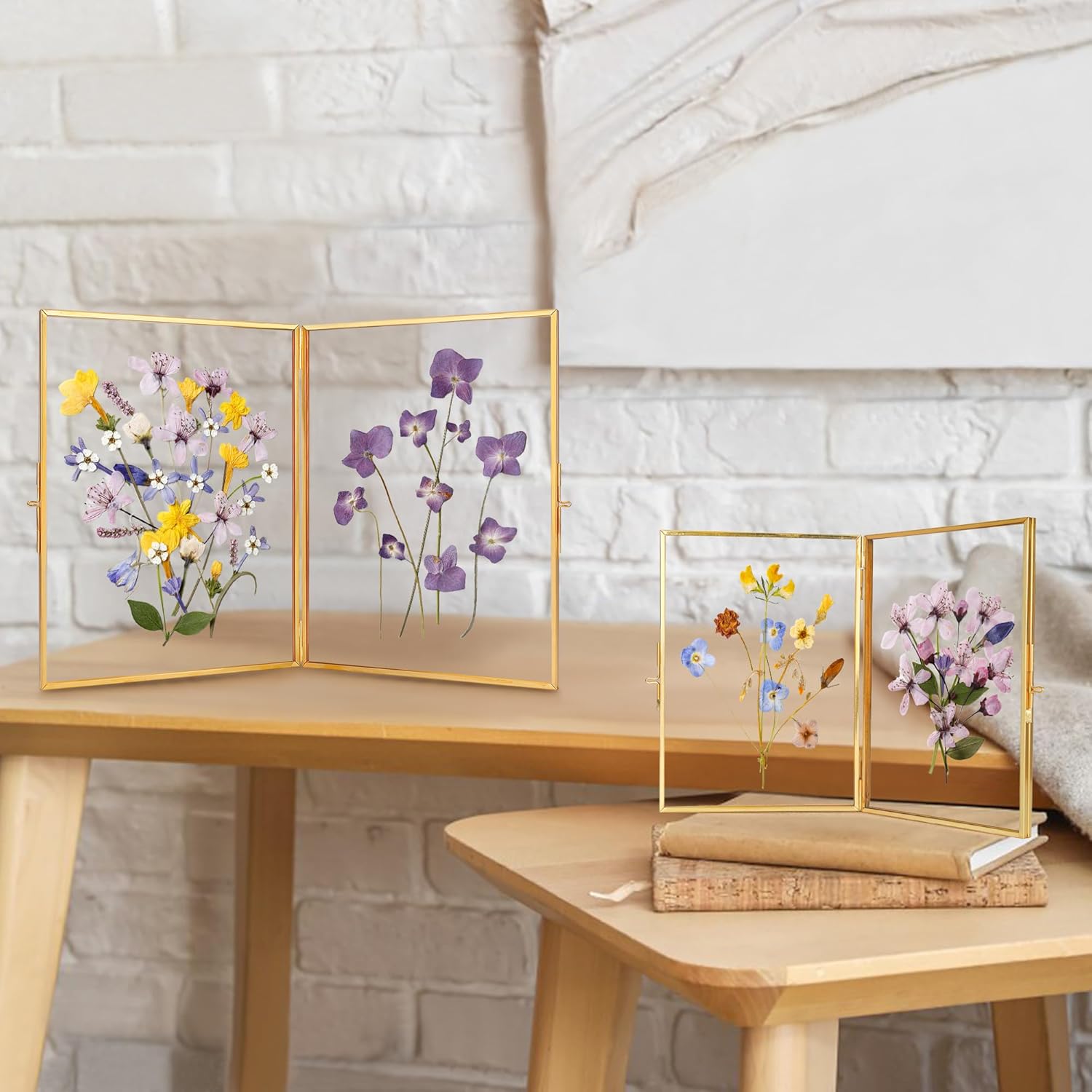Redhugo Brass Pressed Flower Frame 4x6 Inches