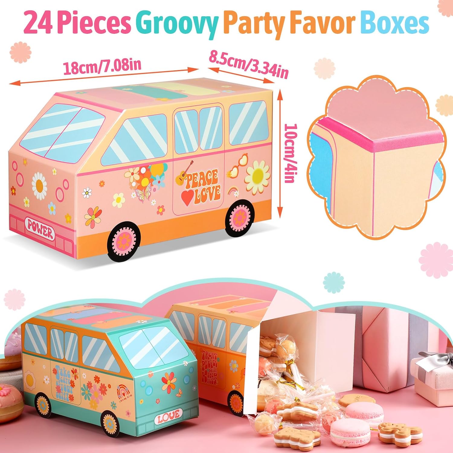 TecUnite 24 Pcs Truck Shaped Candy Boxes Party Favors