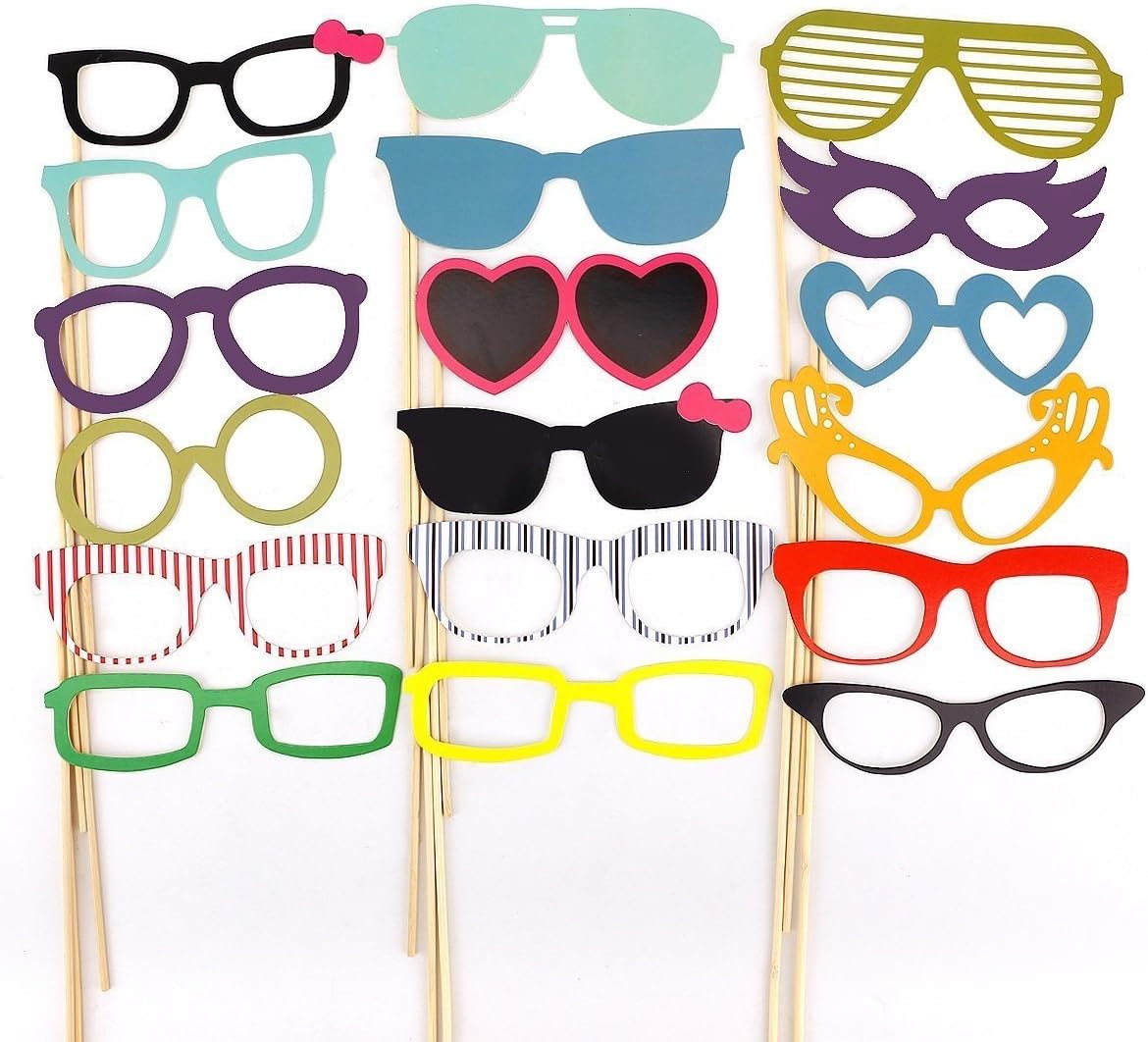 Tinksky Photo Booth Props DIY Kit 60 Pieces