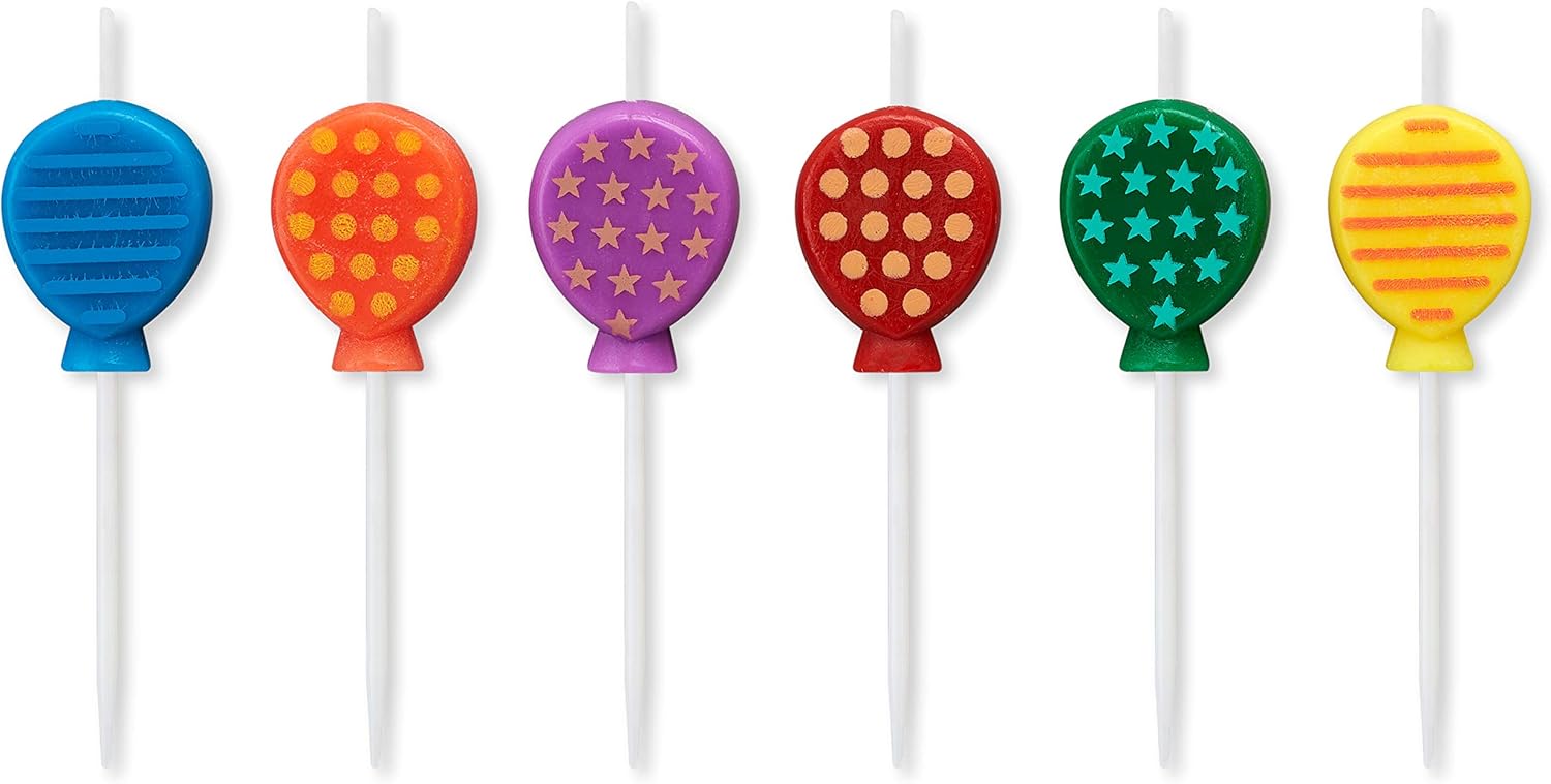 Papyrus Birthday Candles with Balloon Shapes