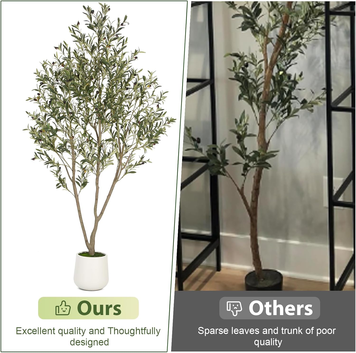 VIVATREES Olive Trees Artificial Indoor 5FT Faux Tree with Planter