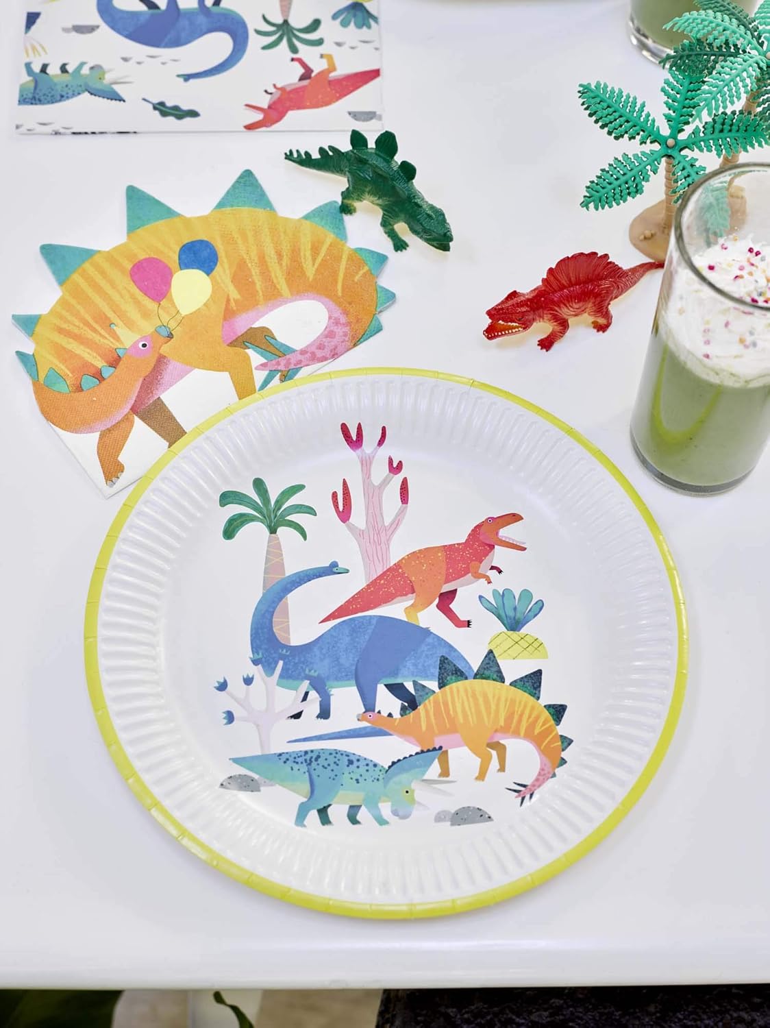 Talking Tables Dinosaur Napkins Orange Pack of 16