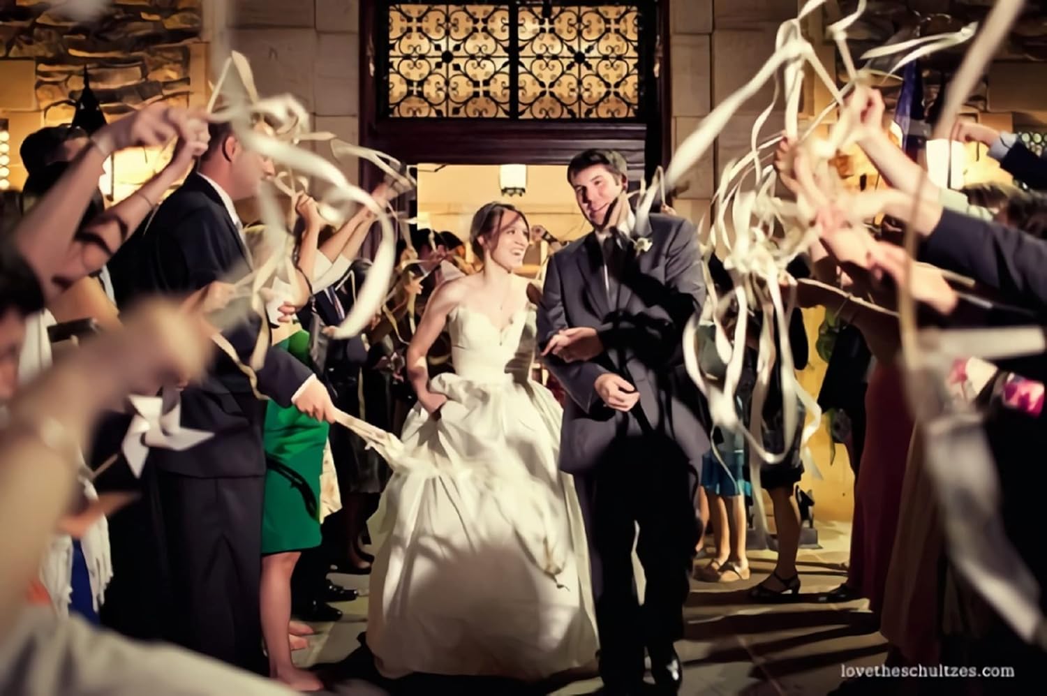 Kingsnow 100 Pieces Champagne Ribbon Wedding Wands