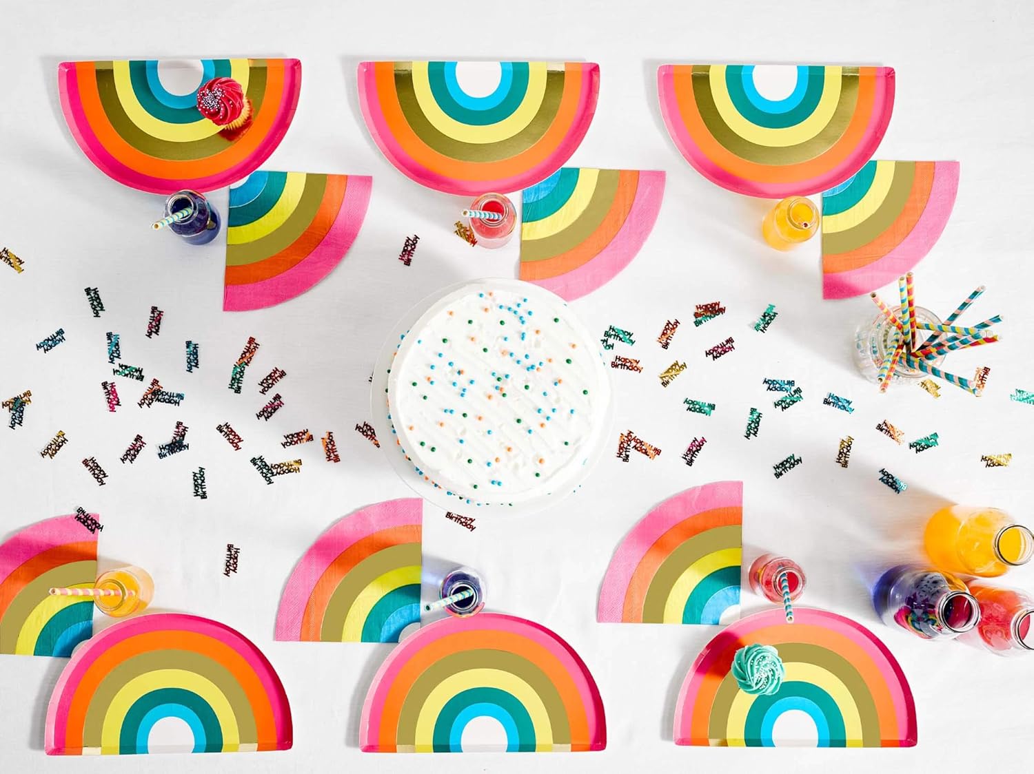 Talking Tables Rainbow Shaped Napkins Pack of 16 Gold