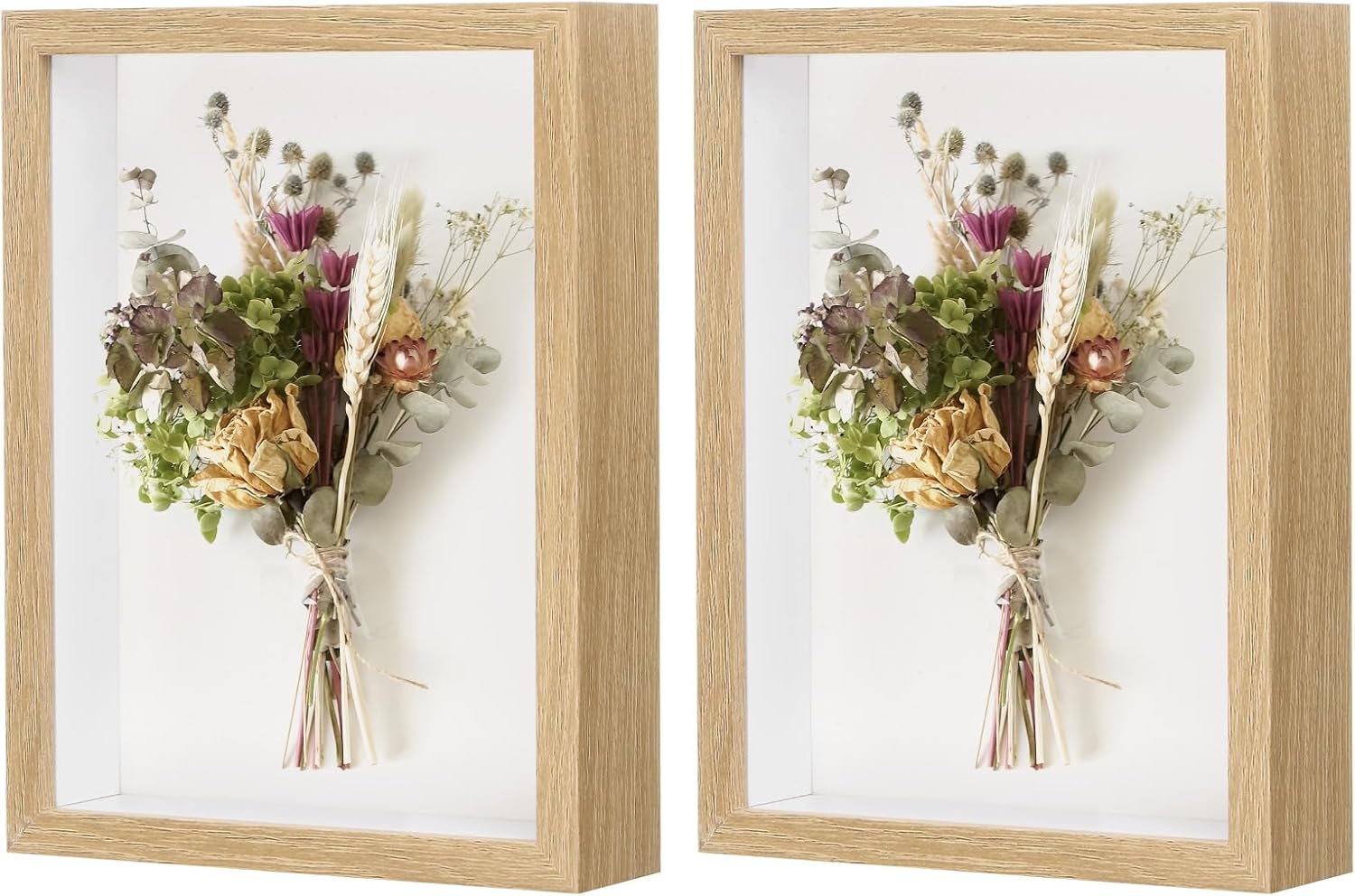 2 Pack 6x8 Inch Wooden Shadow Box Frame