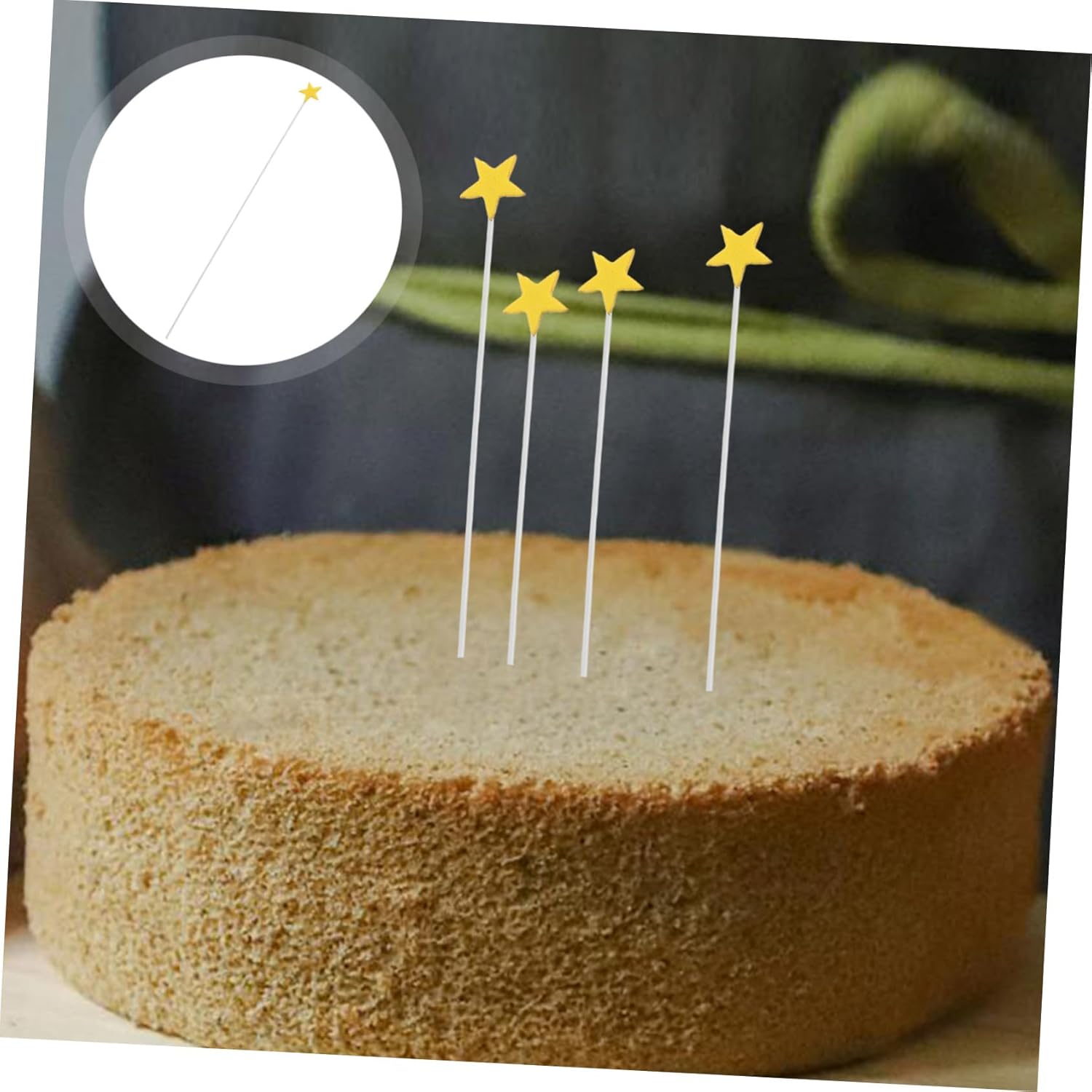 YARNOW 100Pcs Gold Star Cupcake Toppers for Birthday Celebrations