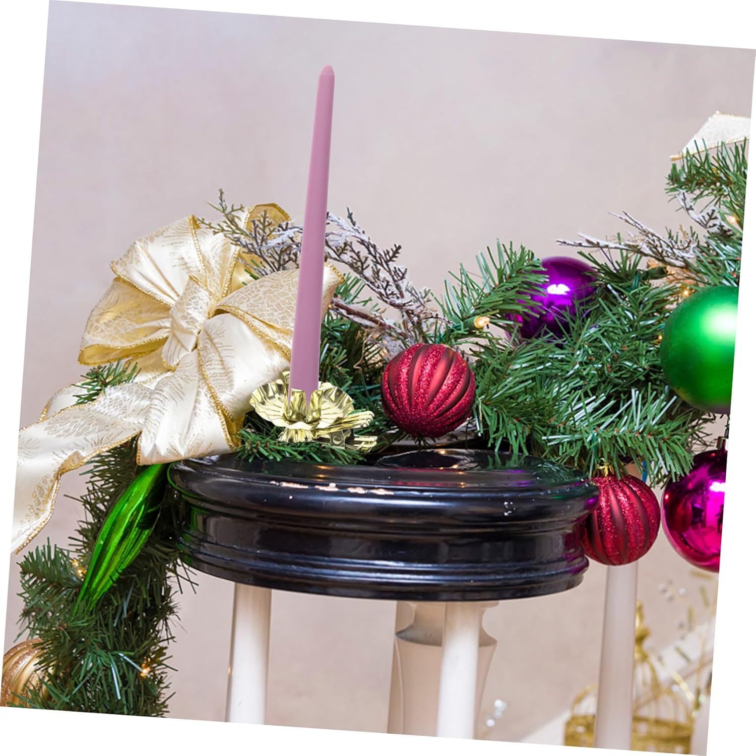 Christmas Candlestick Holder Clip Set for Tree Decor