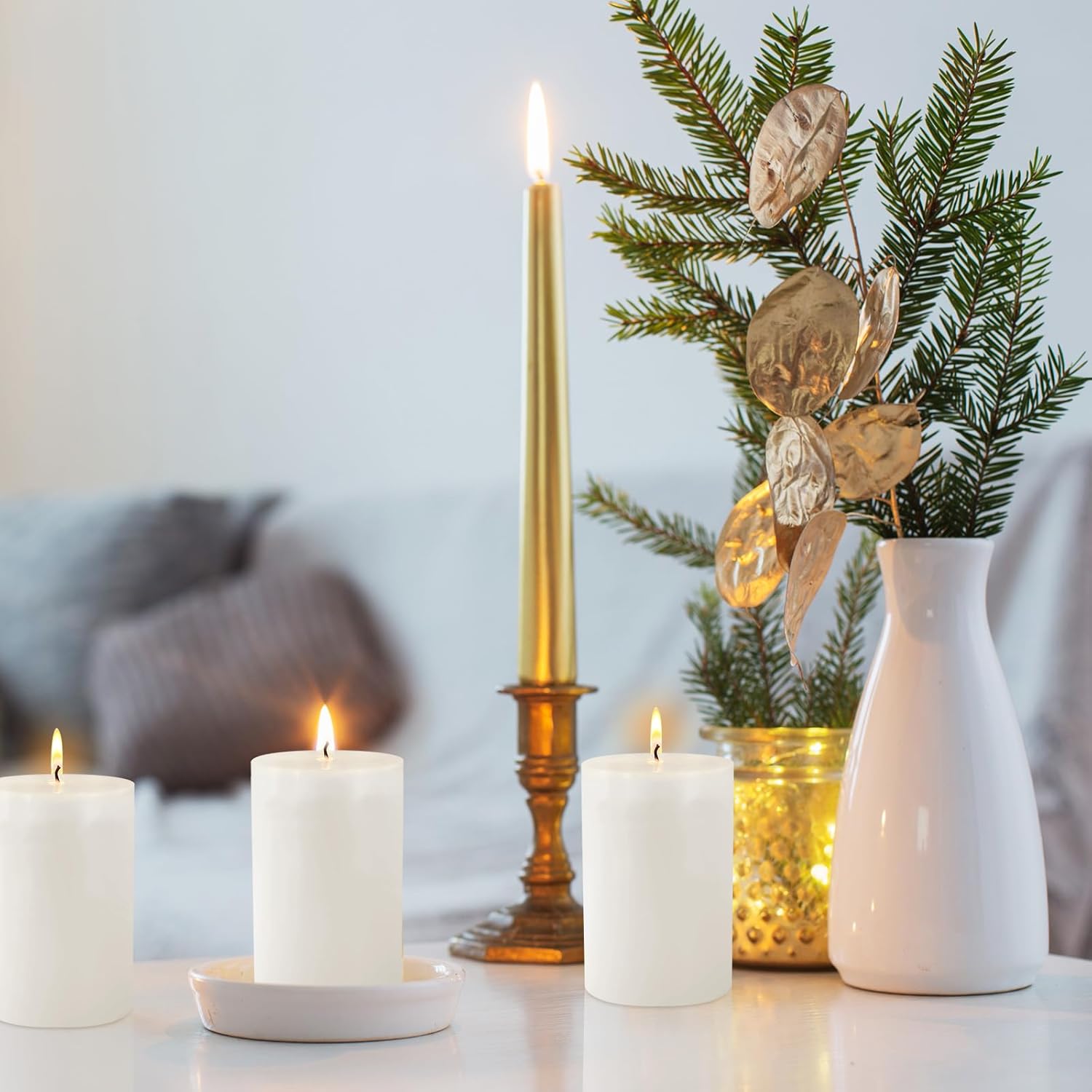 Seven Moons 275 x 4 Dripless Pillar Candle Set of 6