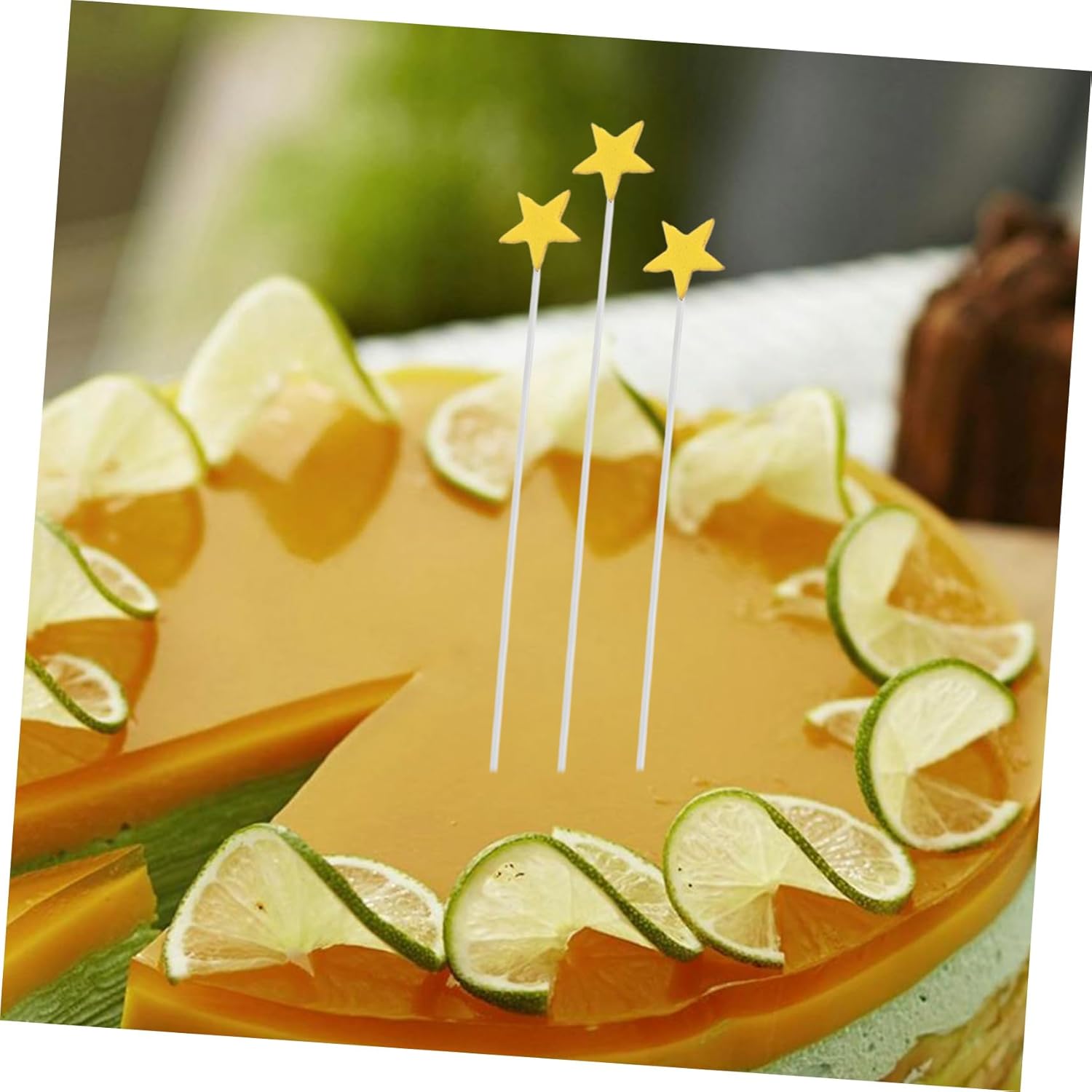 Yardwe 100Pcs Gold Star Cake Toppers Reusable Decorations