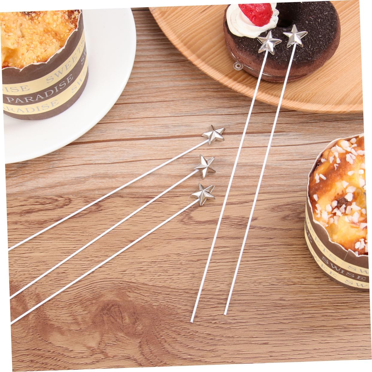 PRETYZOOM Birthday Cake Toppers 50 Pcs Decorative Party Supplies
